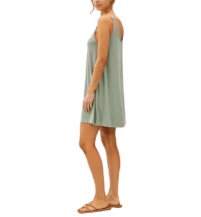 Rochelle Ribbed Knit V Neck Dress
