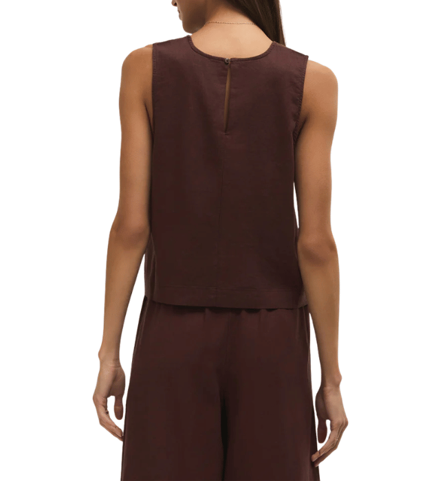 (Z SUPPLY) Sloan Linen Cropped Tank
