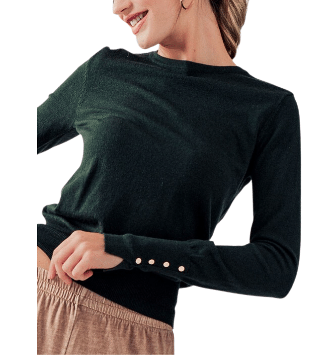 Polly Cuff Detail Long Sleeve Top
