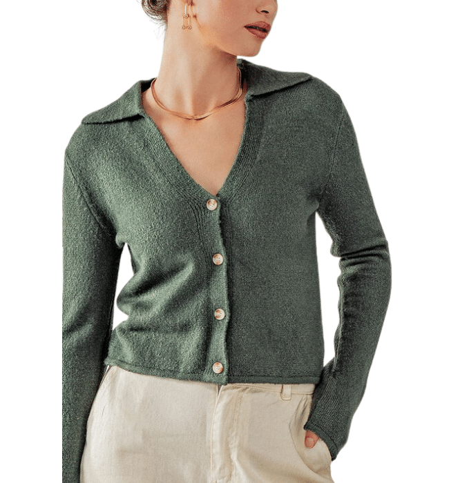 Tamatha Collared Sweater Cardigan