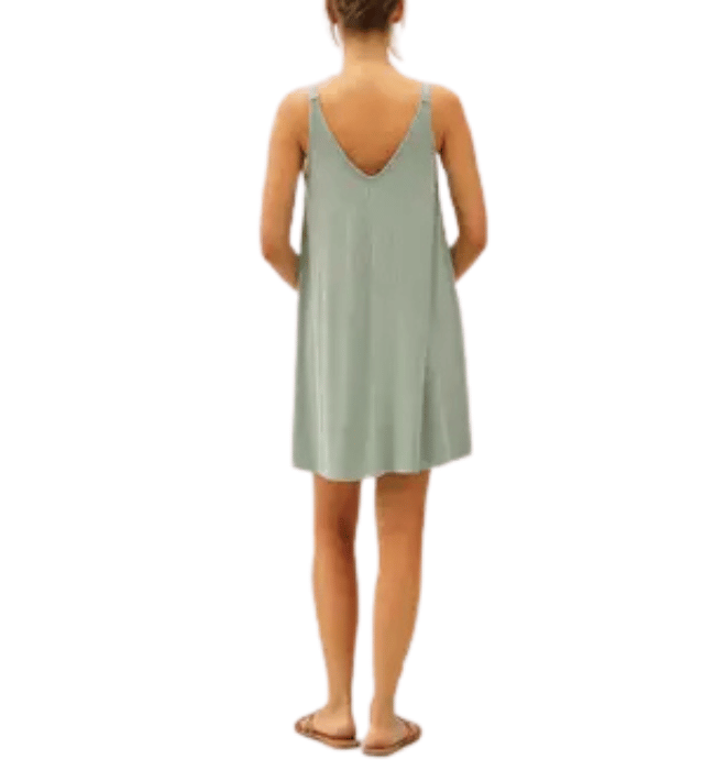 Rochelle Ribbed Knit V Neck Dress