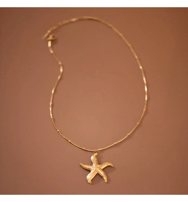 18K Gold Plated Starfish Necklace