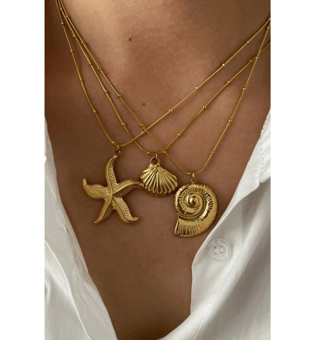 18K Gold Plated Starfish Necklace