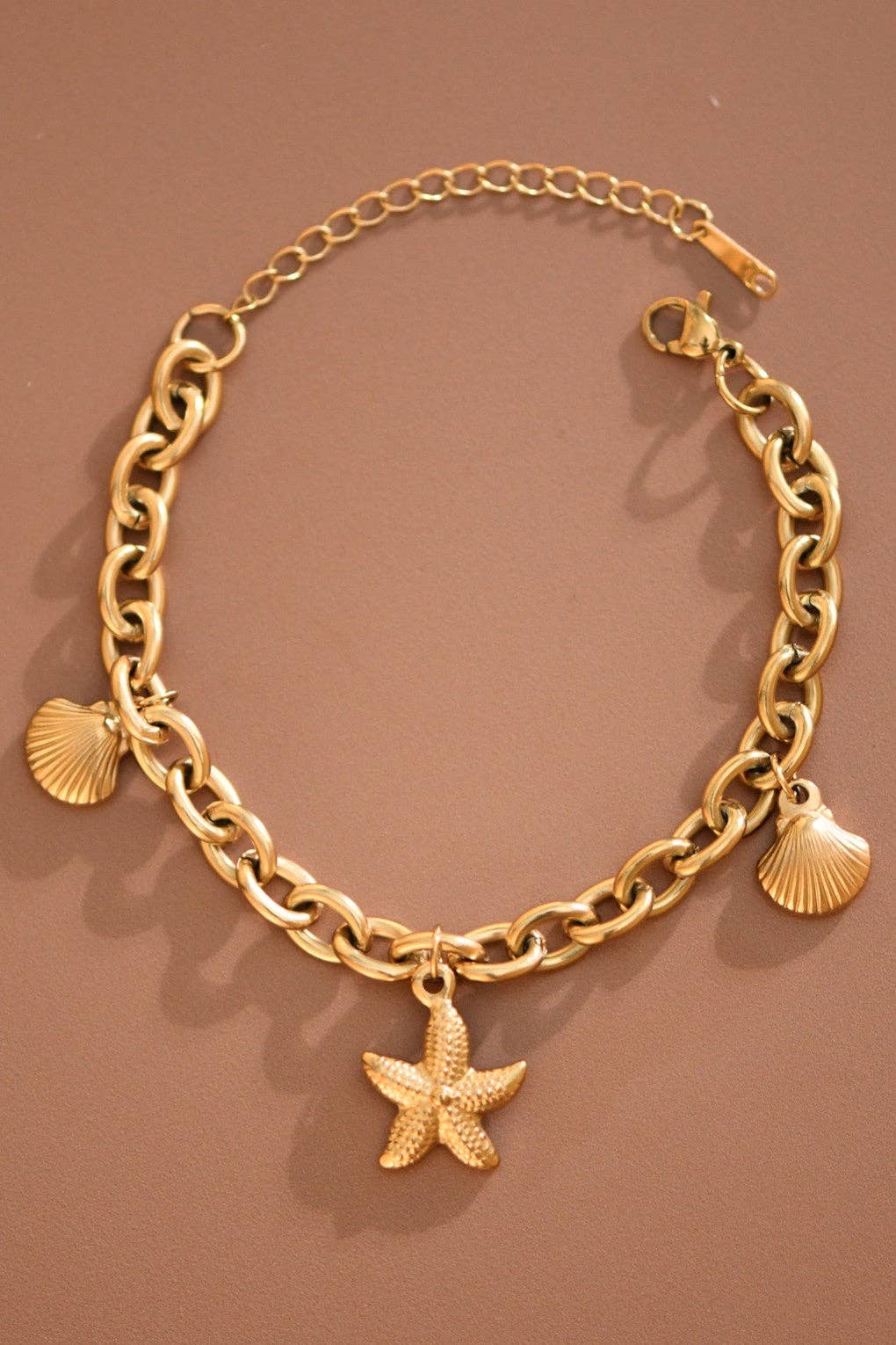 18K Gold PVD Plated Waterproof Stainless Steel Chain Bracelet