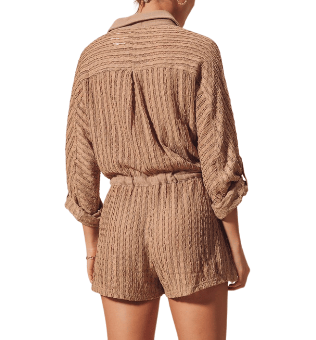 Hannah Textured Knit Romper