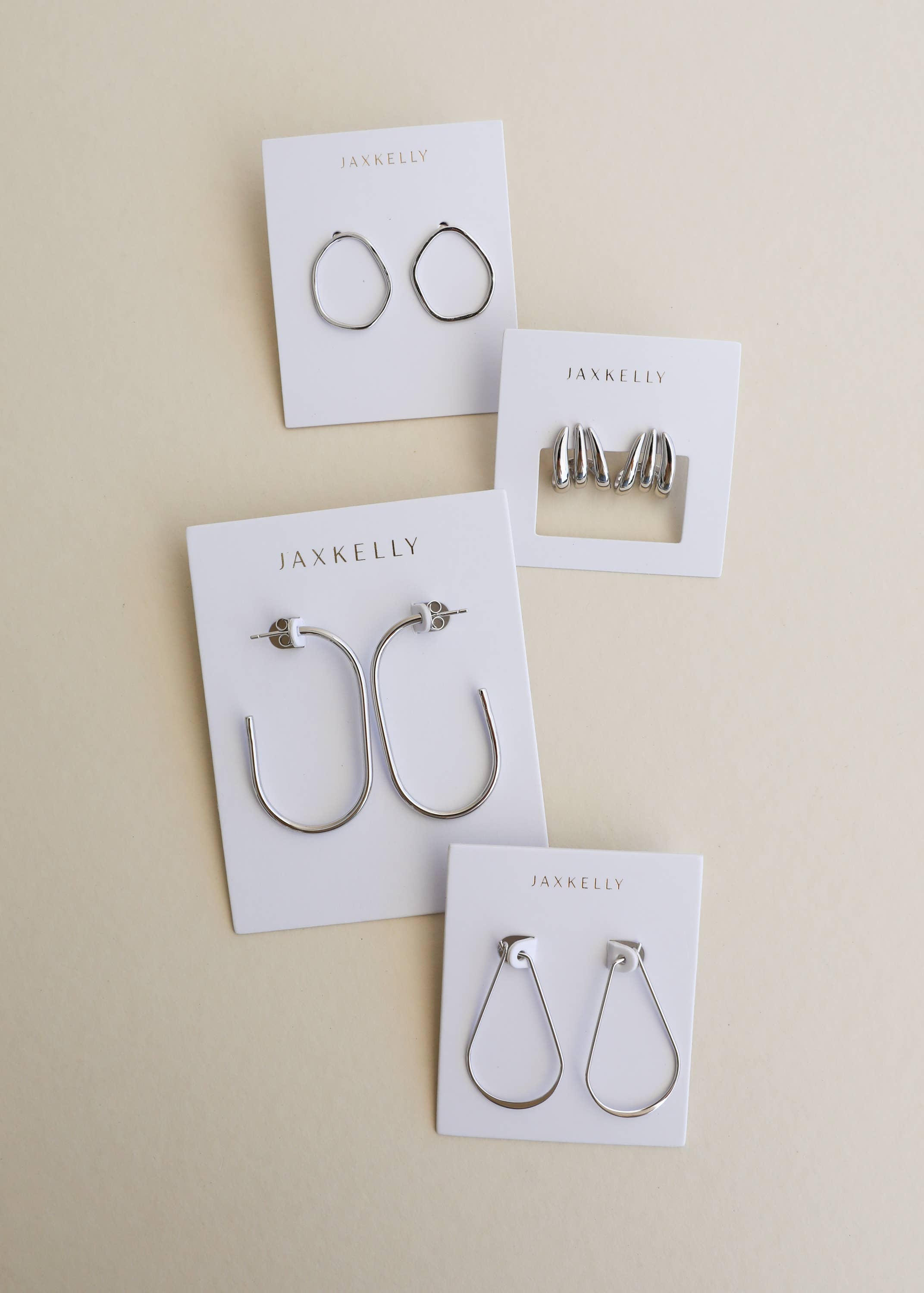 Silver Large Open Hoop