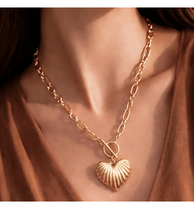18K Gold Plated Heart Necklace