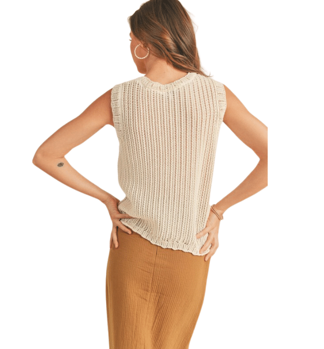 Jenna Sleeveless Knitted Top