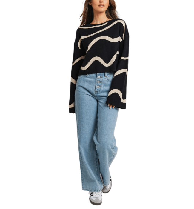 Henna Swirl Print Sweater