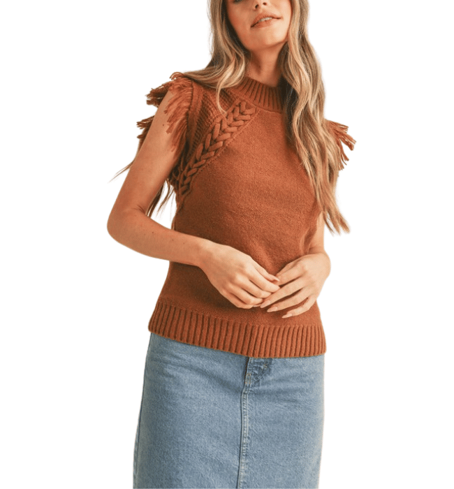 Versa Fringe Sweater Vest