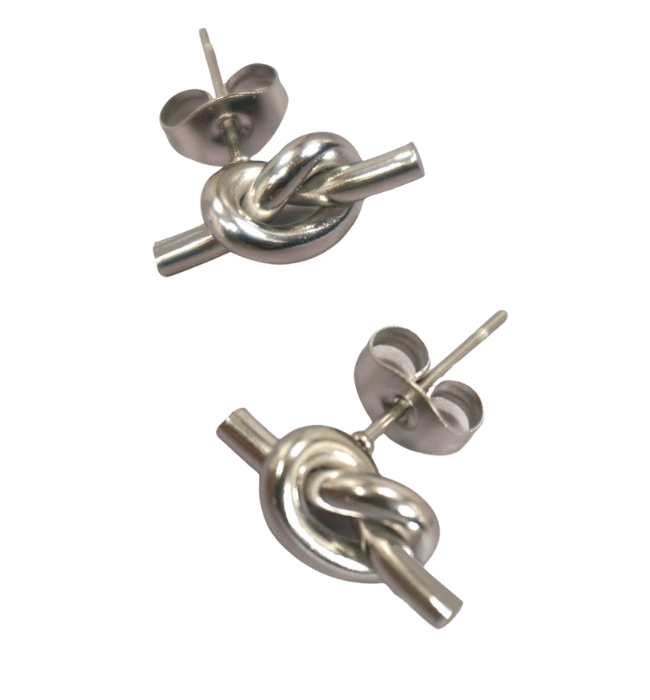 18K Stainless Steel Waterproof Tarnish-Free Knot Earrings