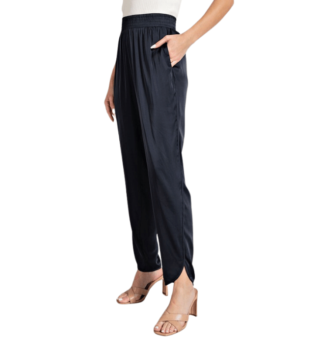 Jordan Black Satin Joggers