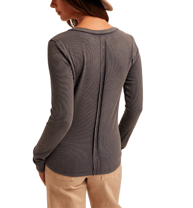 Emily Snow Wash Rib Button Down Top