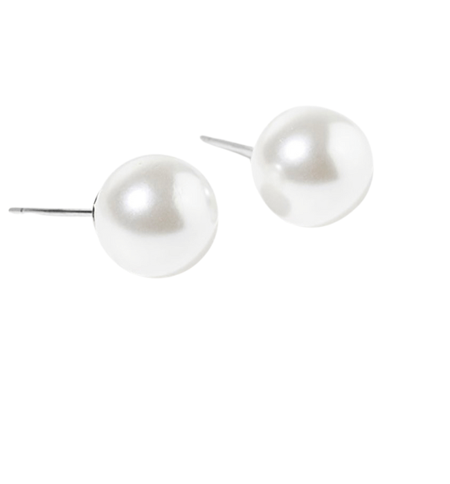 Gold Dipped Swarovski Pearl Stud Earrings