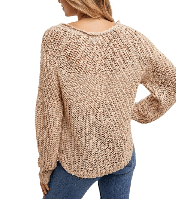 Dalton Beige Pullover Sweater