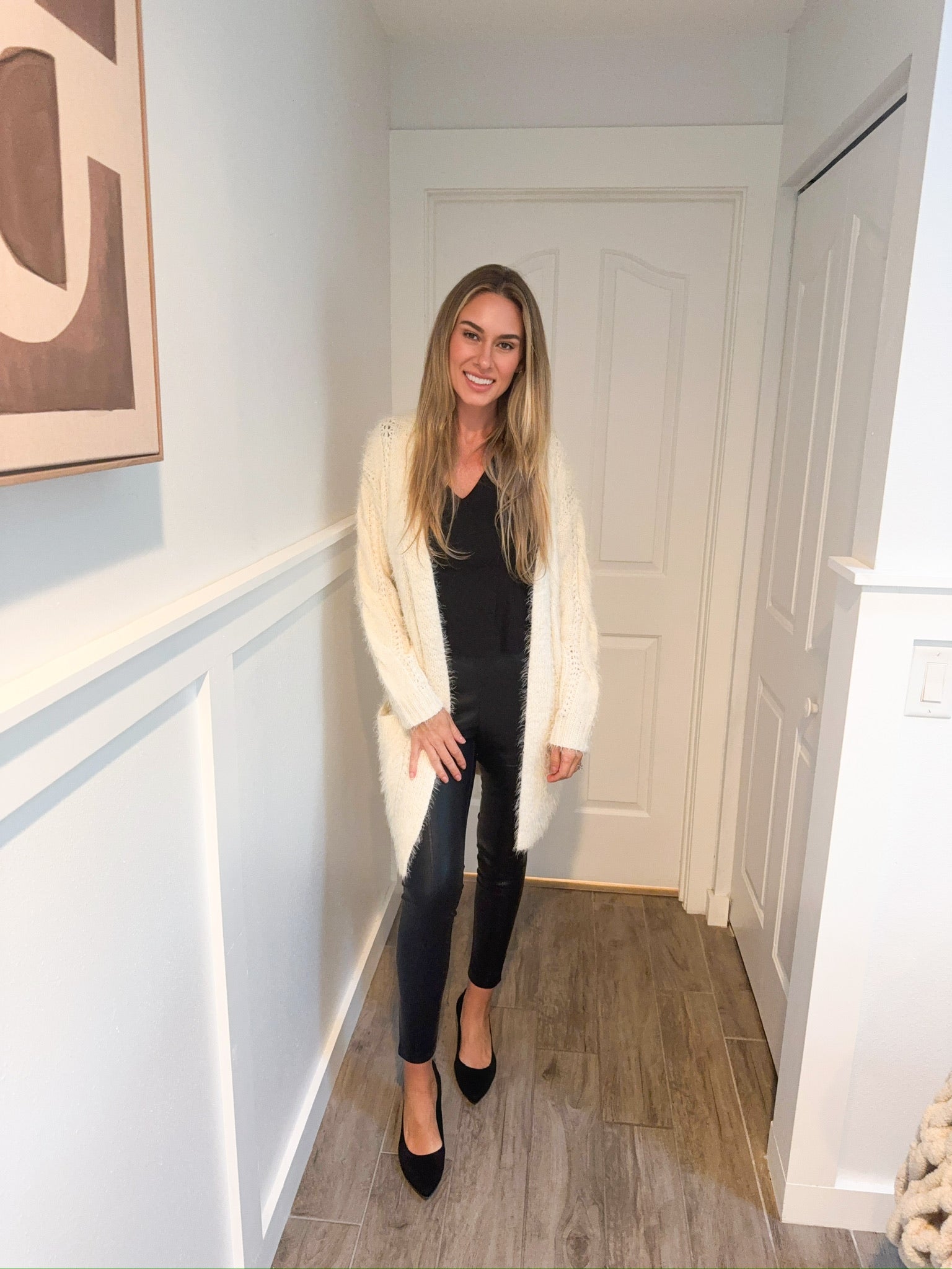 Ivory Soft Cardigan Size S/M (RESTYLE)