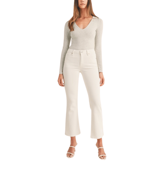 Fiona White Mid Rise Jeans