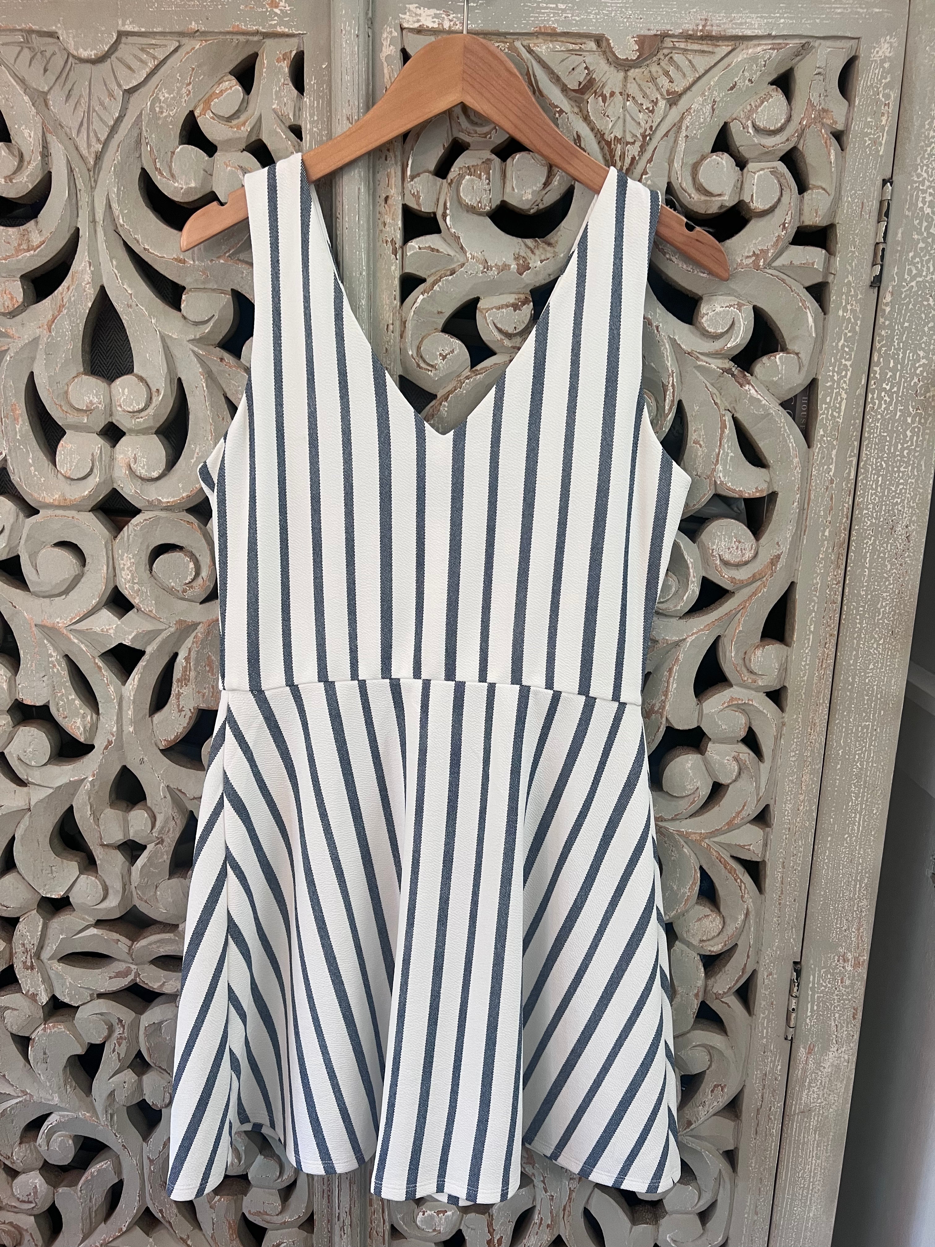 Nautical Striped Dress L (RESTYLE)