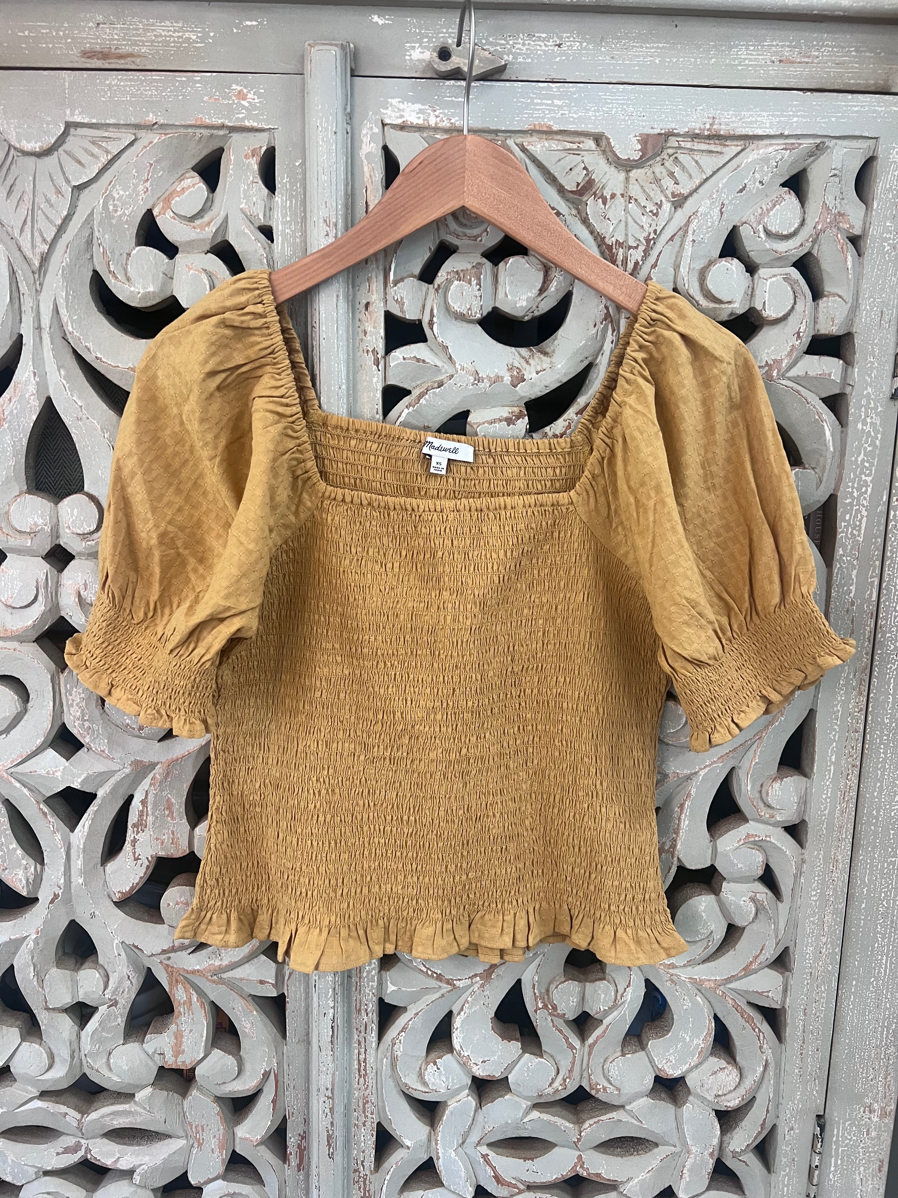 Madewell Smocked Top XS (RESTYLE)