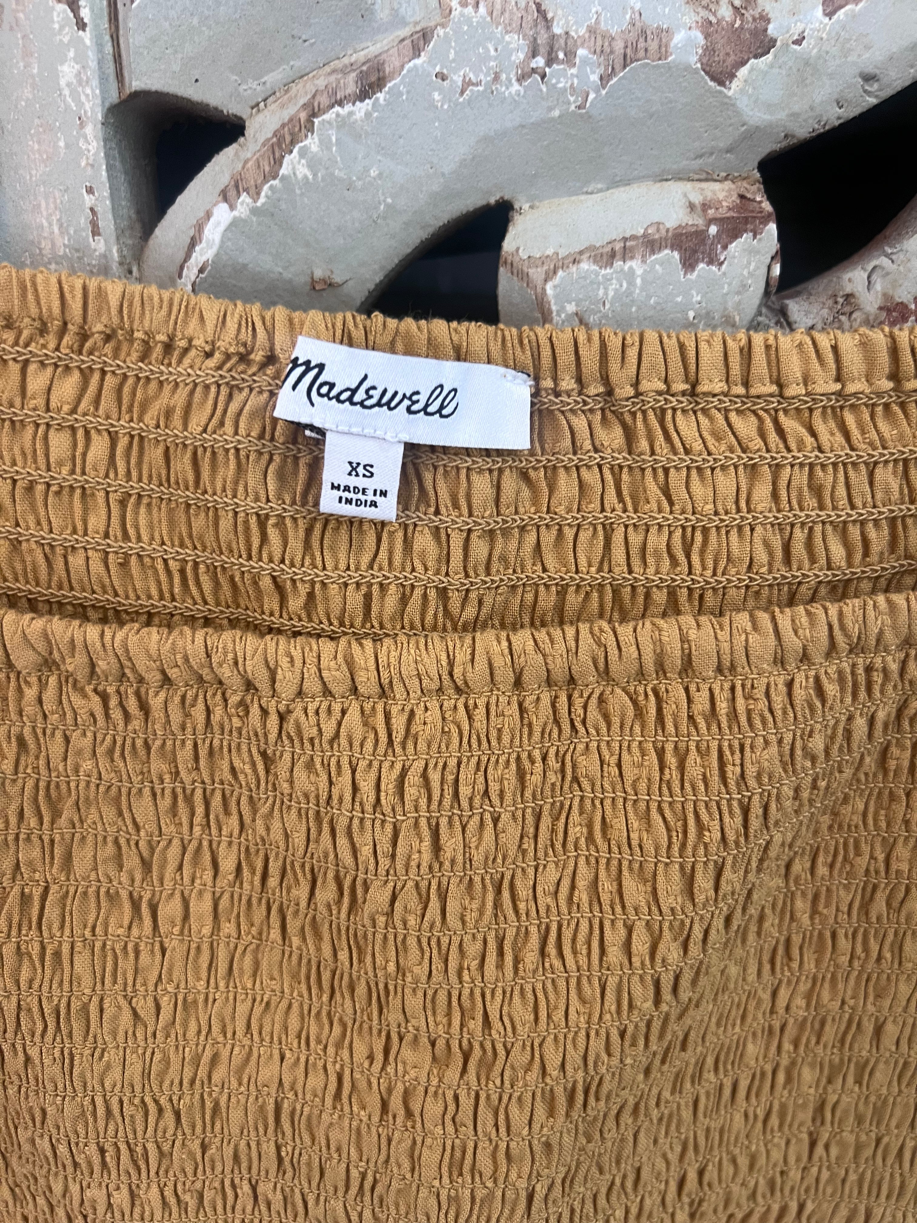 Madewell Smocked Top XS (RESTYLE)