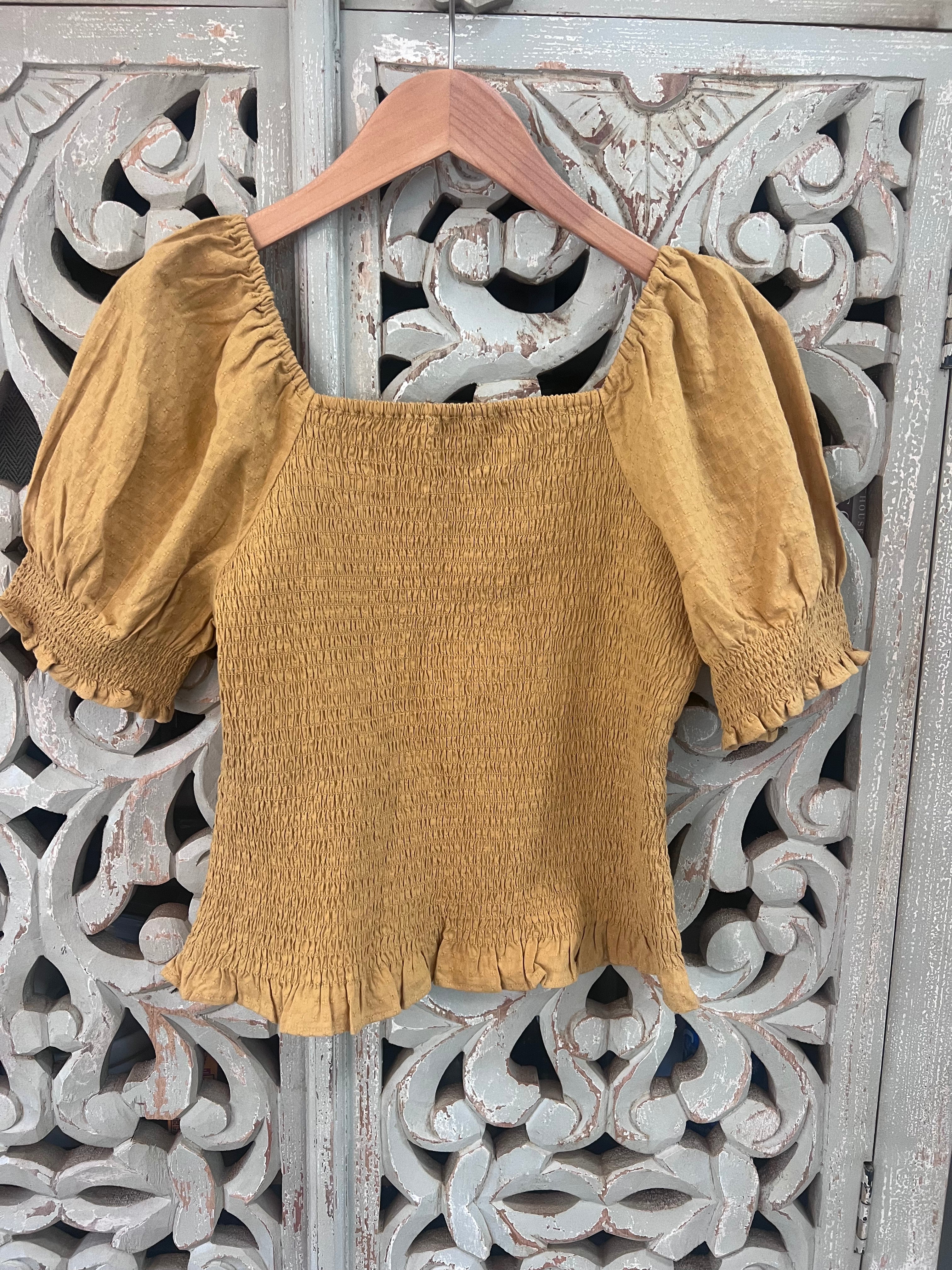 Madewell Smocked Top XS (RESTYLE)