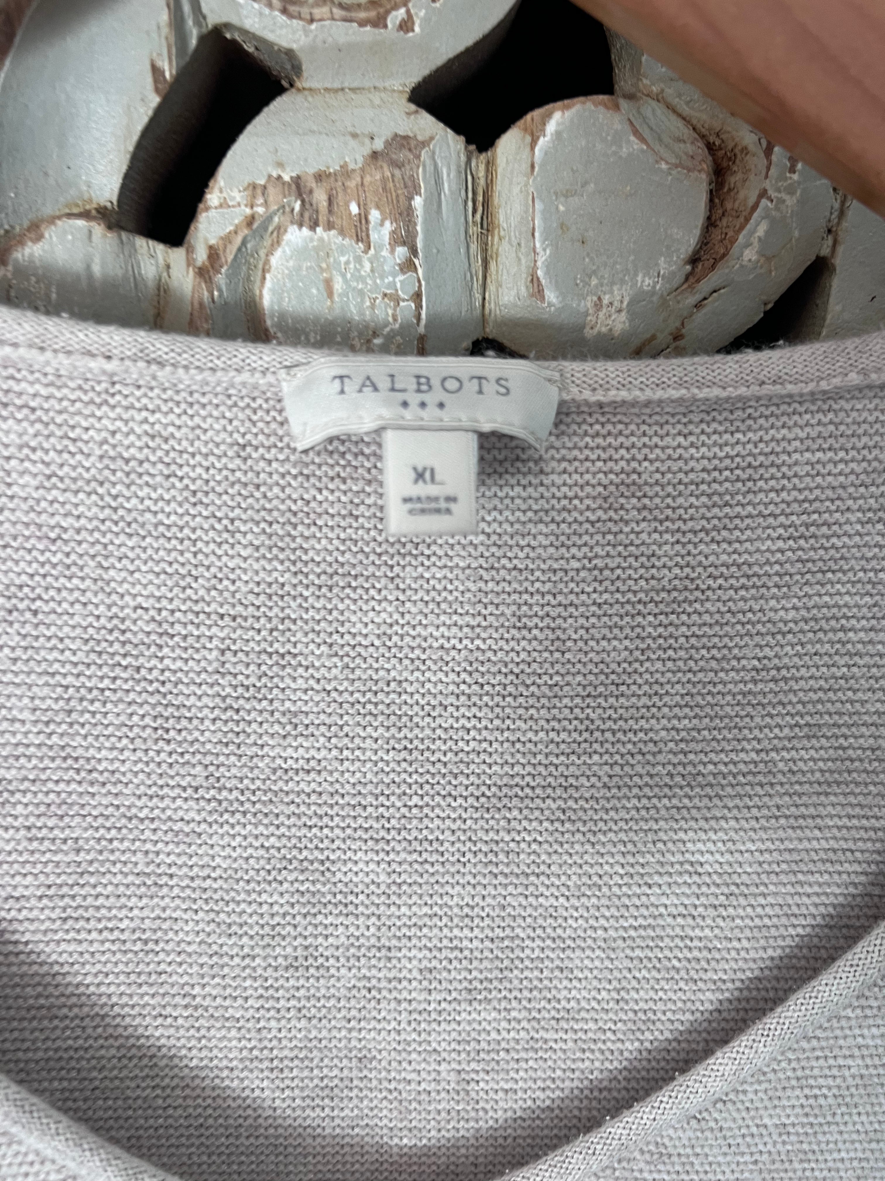 Talbots Neutral Sweater Size XL (RESTYLE)