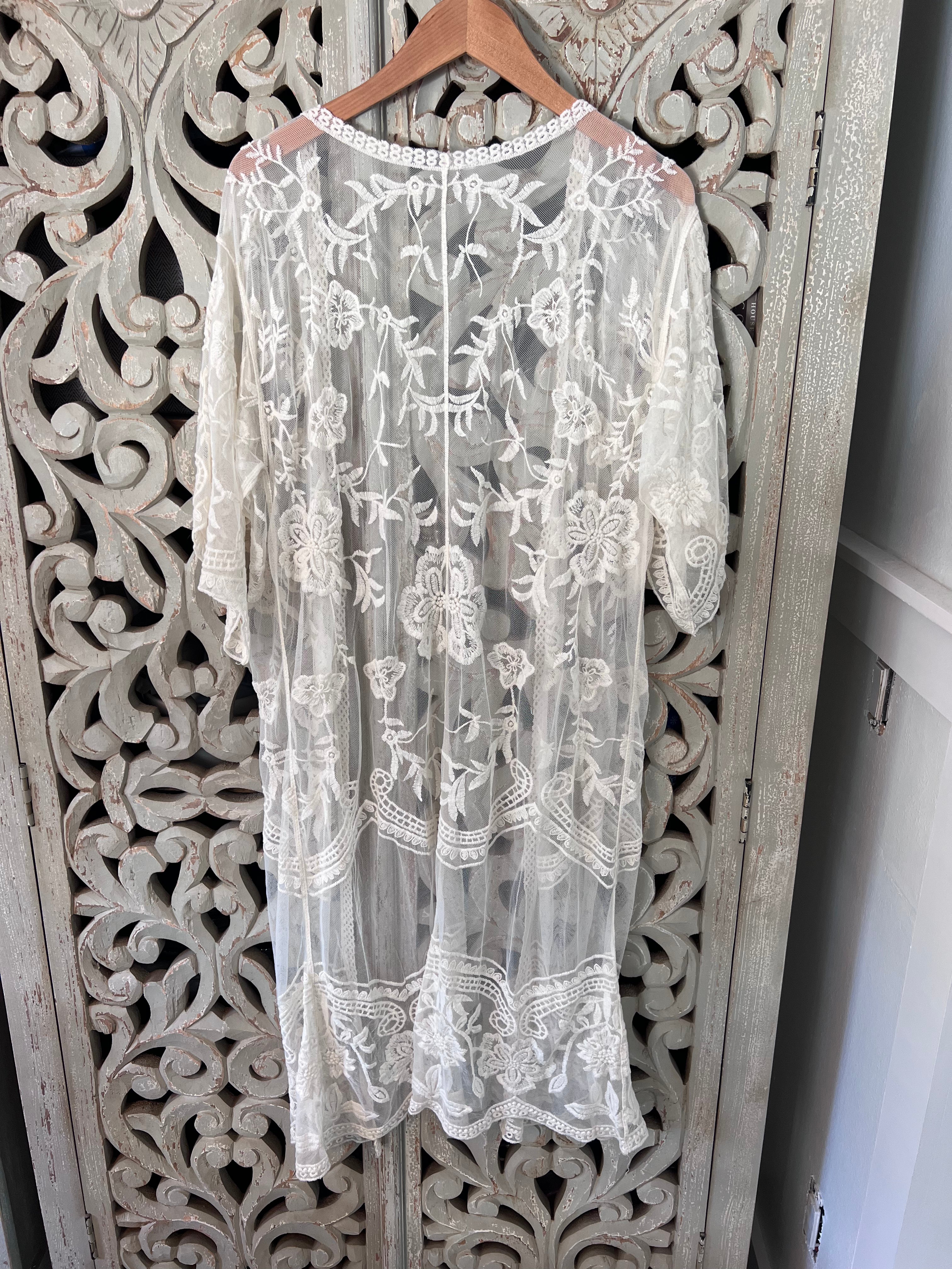 Ivory Lace Kimono (RESTYLE)