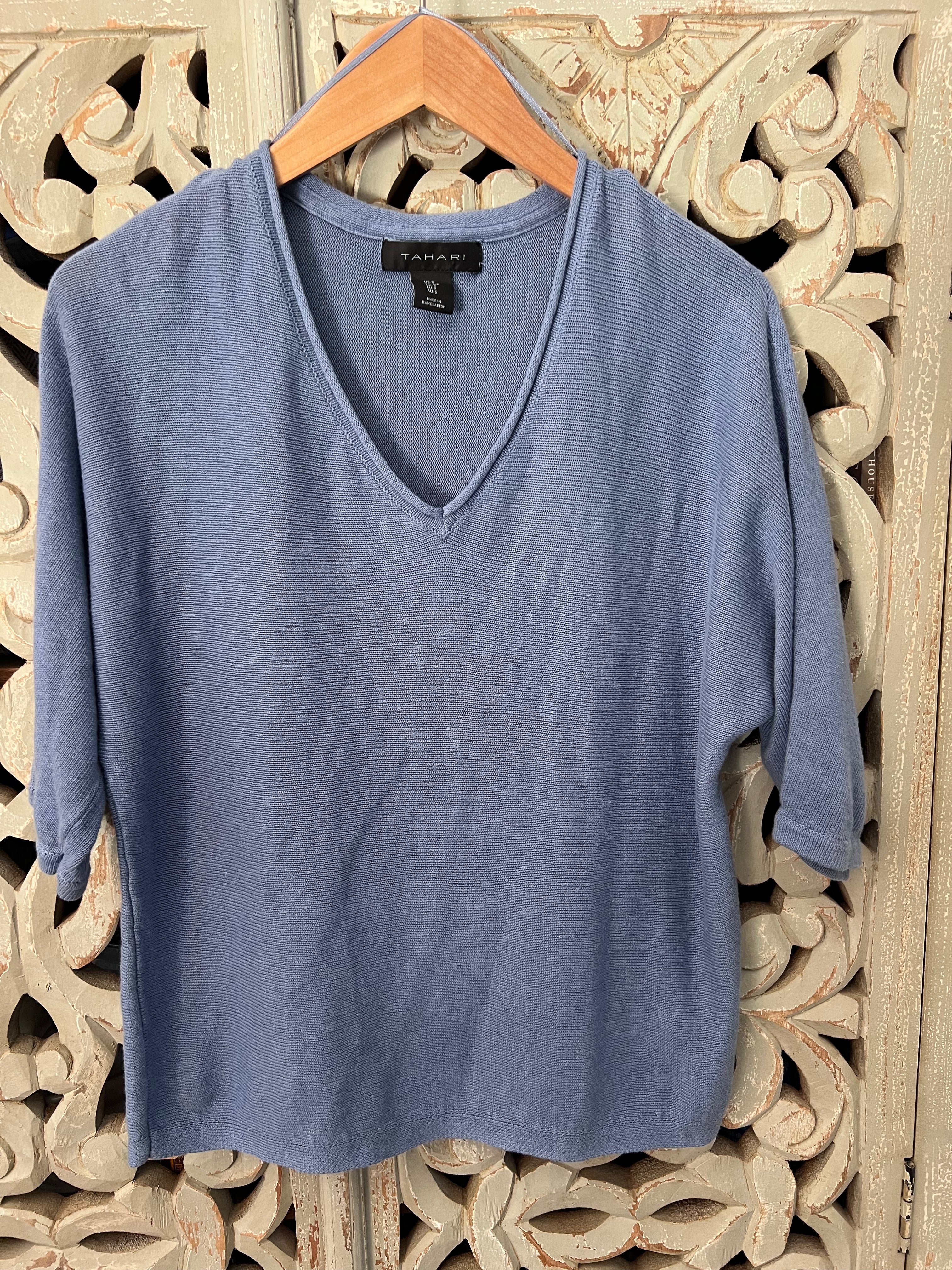 TAHARI Blue Knit Size S (RESTYLE)