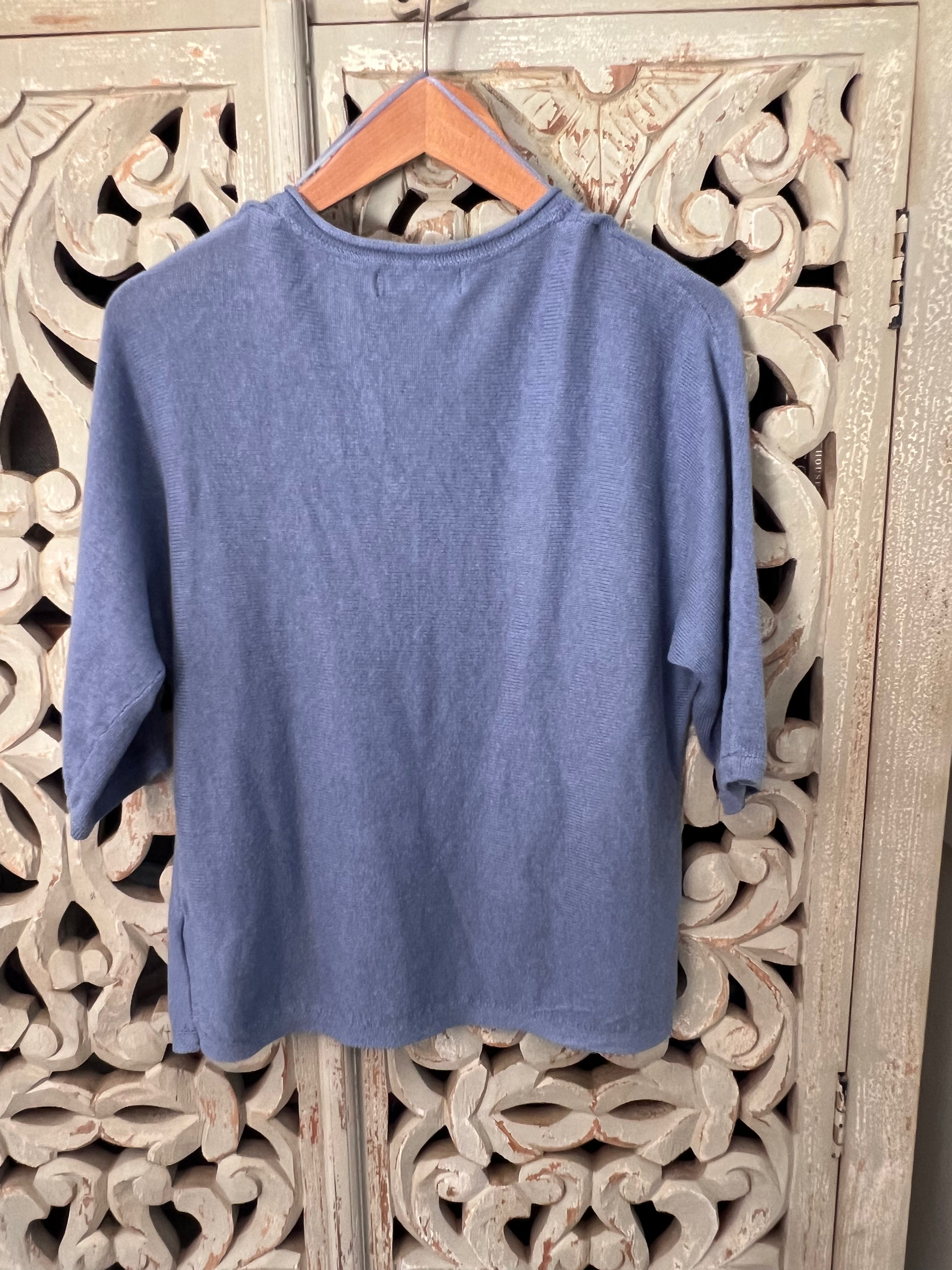 TAHARI Blue Knit Size S (RESTYLE)