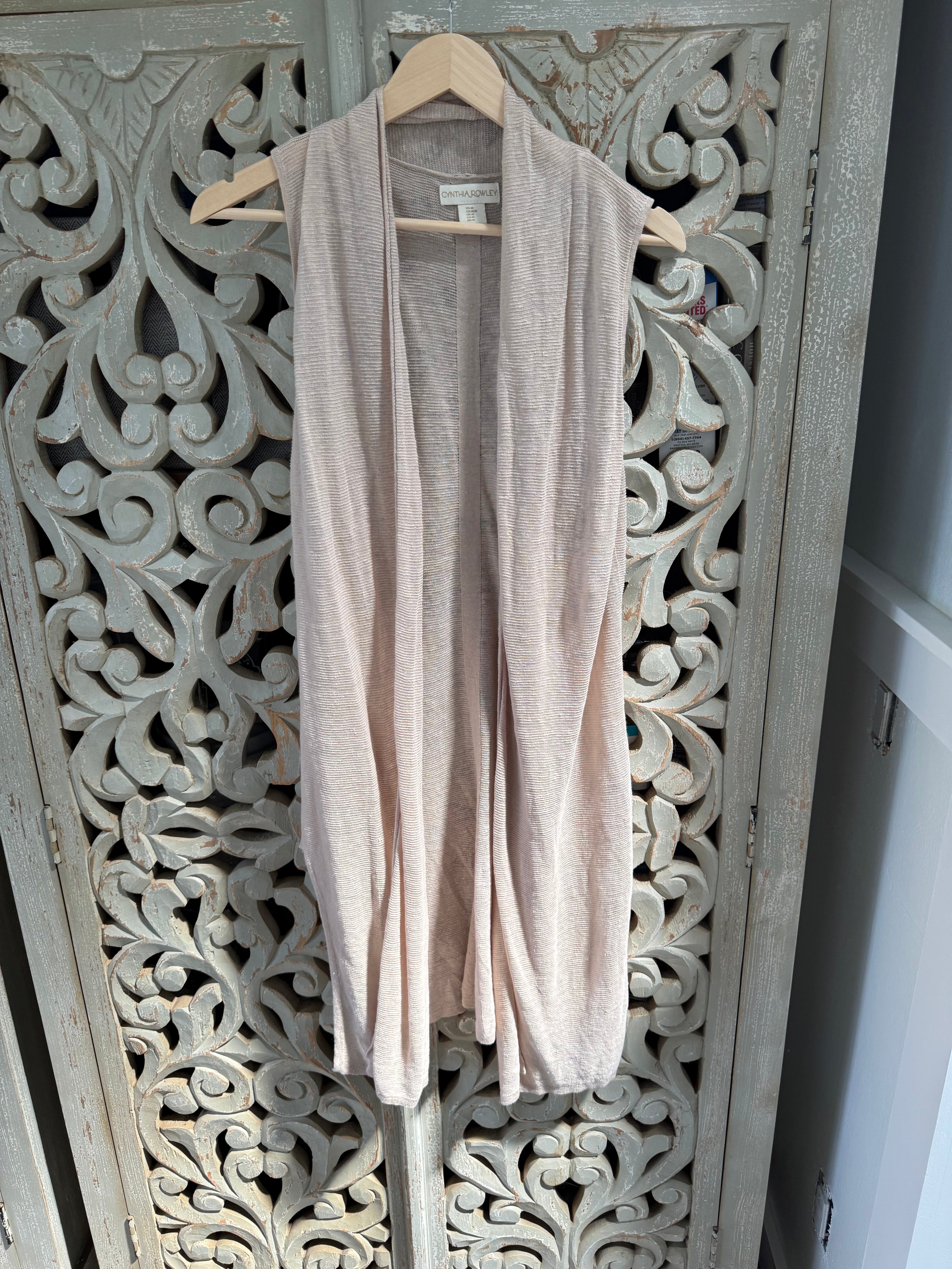 Cream Shawl Cardigan Size M (RESTYLE)