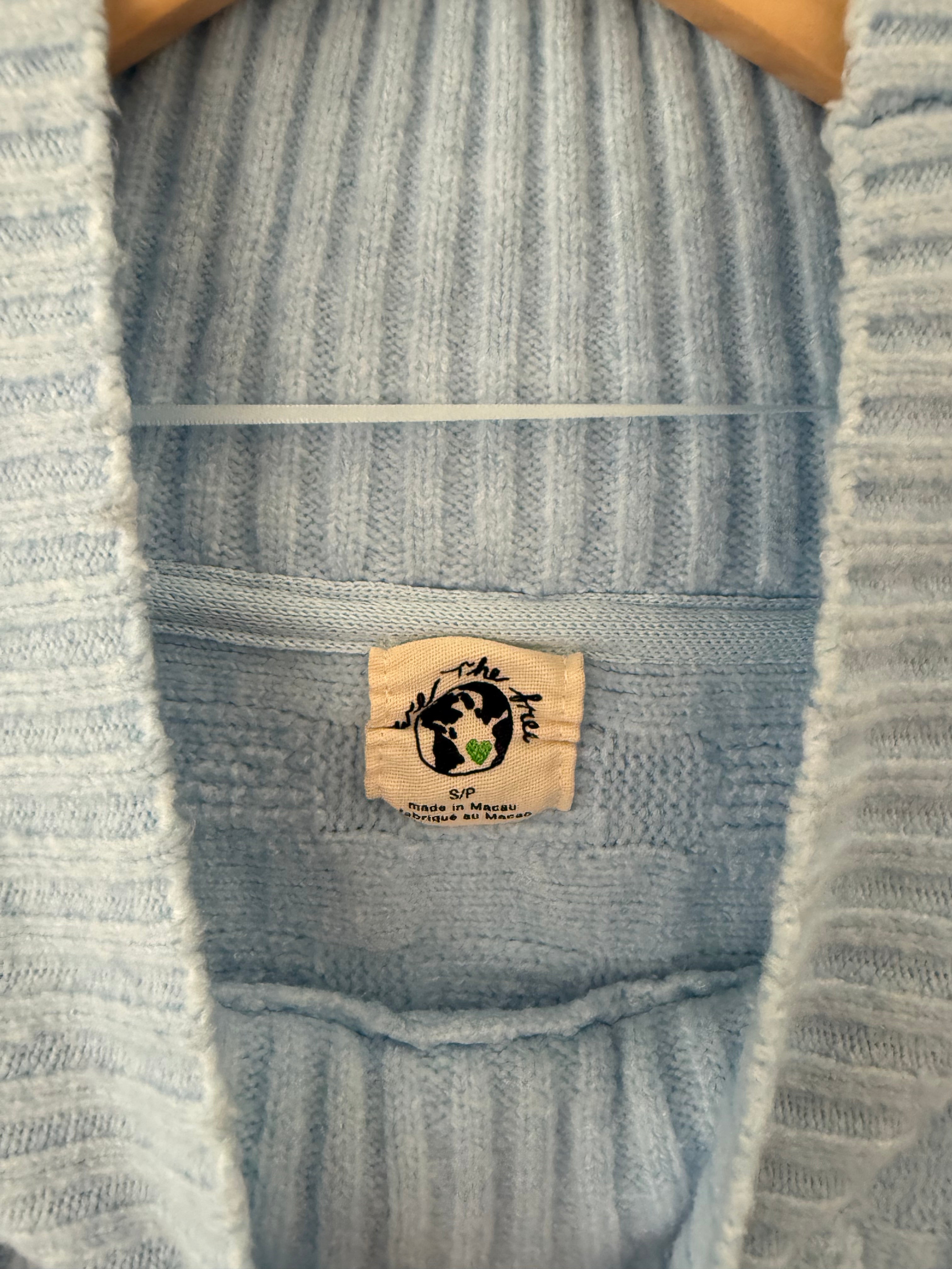 Free People Baby Blue Sweater Size S (RESTYLE)