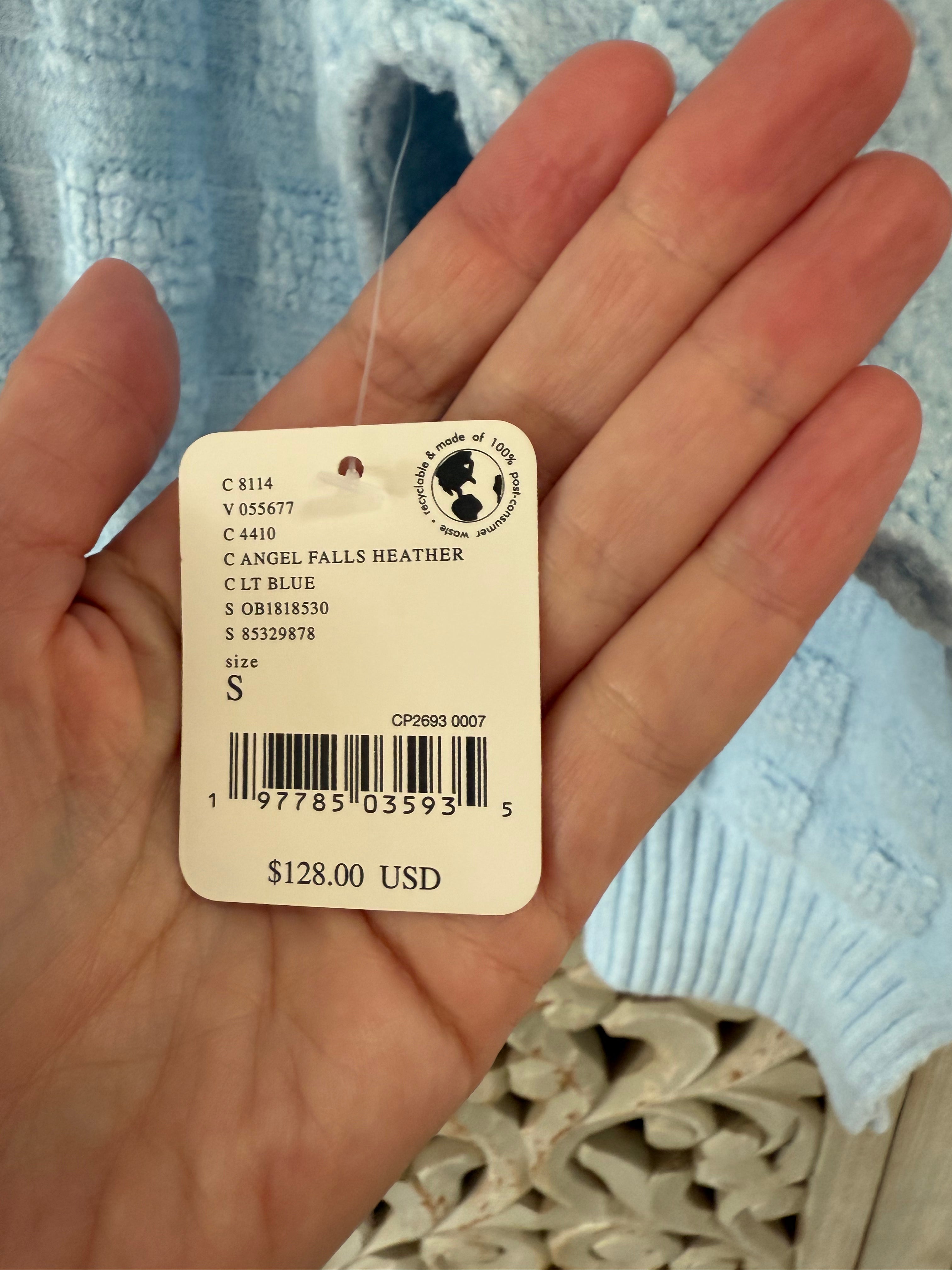 Free People Baby Blue Sweater Size S (RESTYLE)