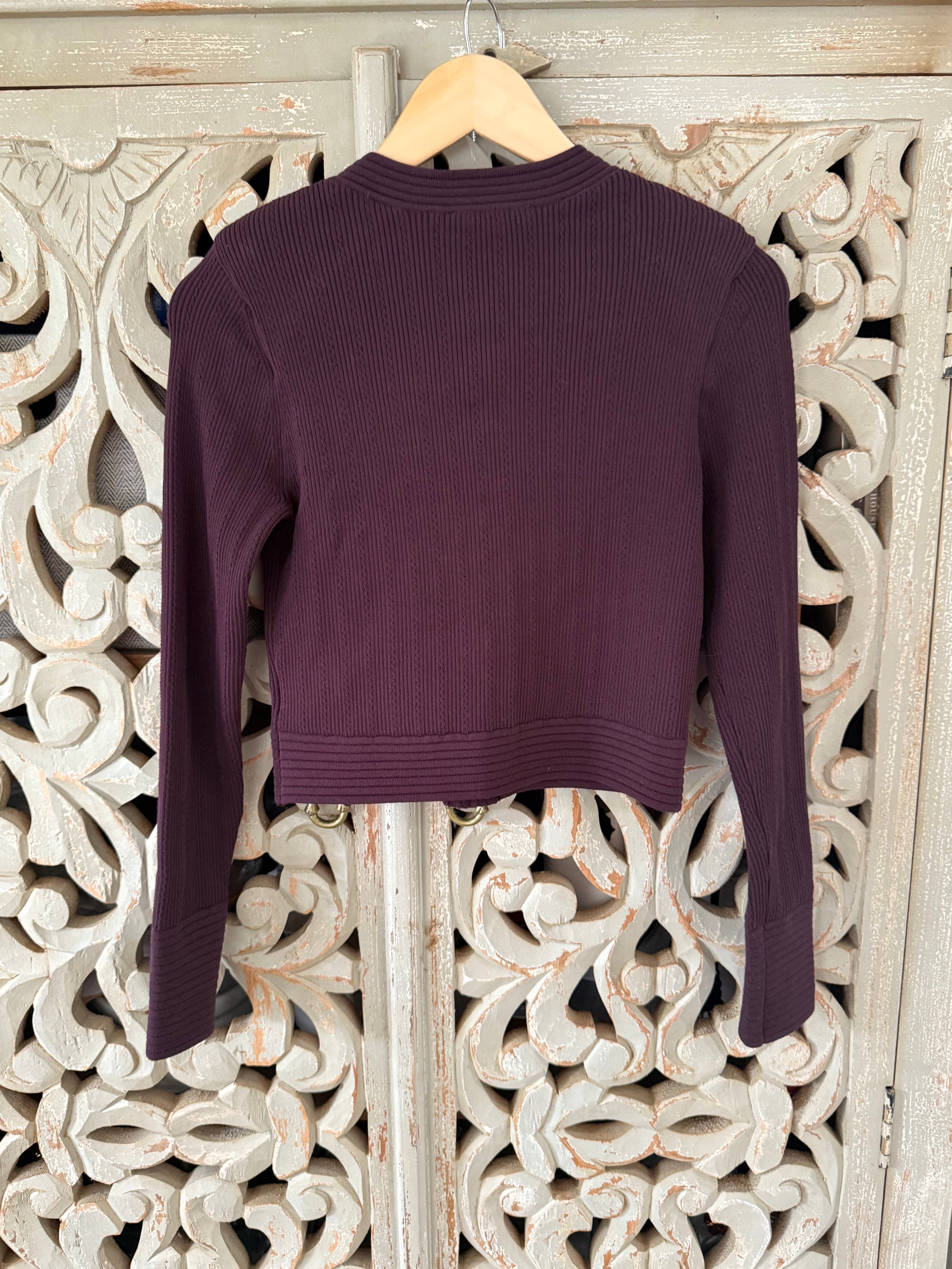 Express Plum Cardi Blazer Size XS (RESTYLE)