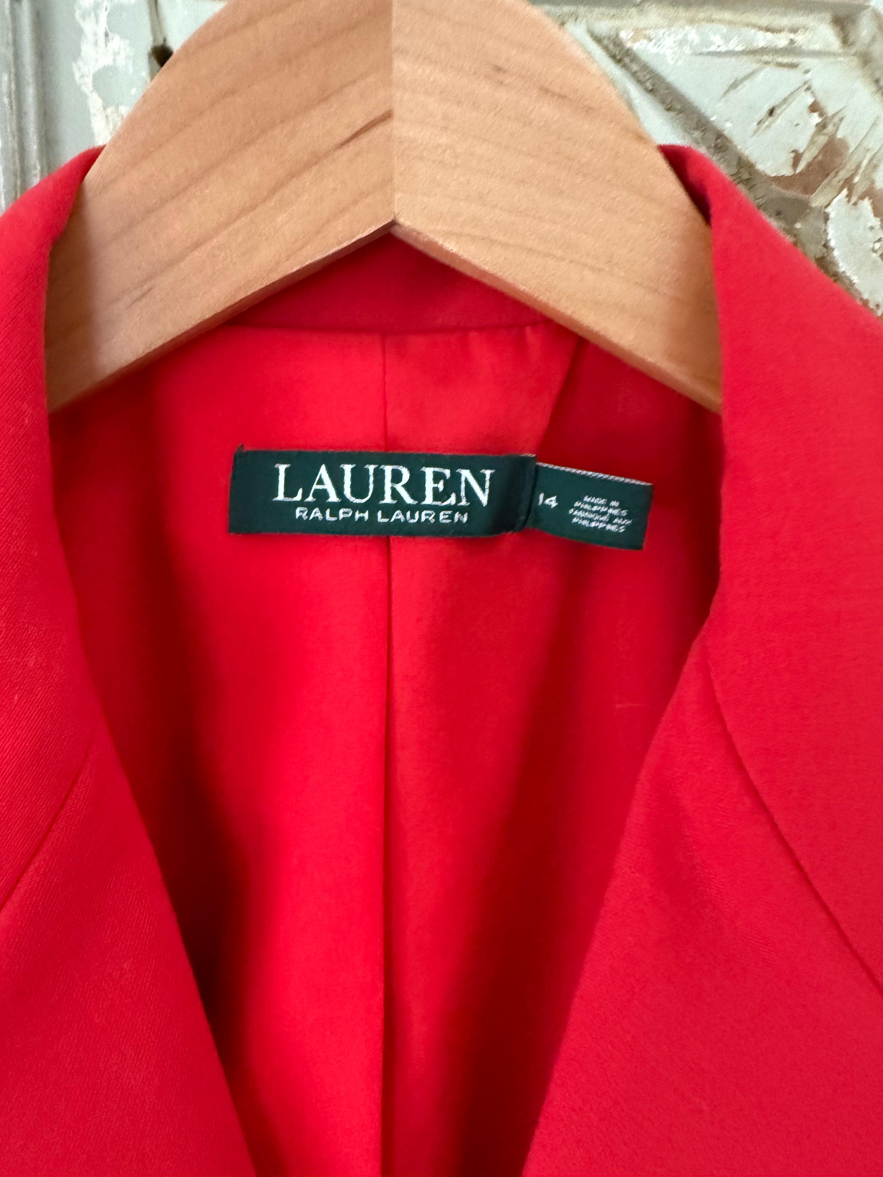 Ralph Lauren Coral Blazer Size 14 (RESTYLE)