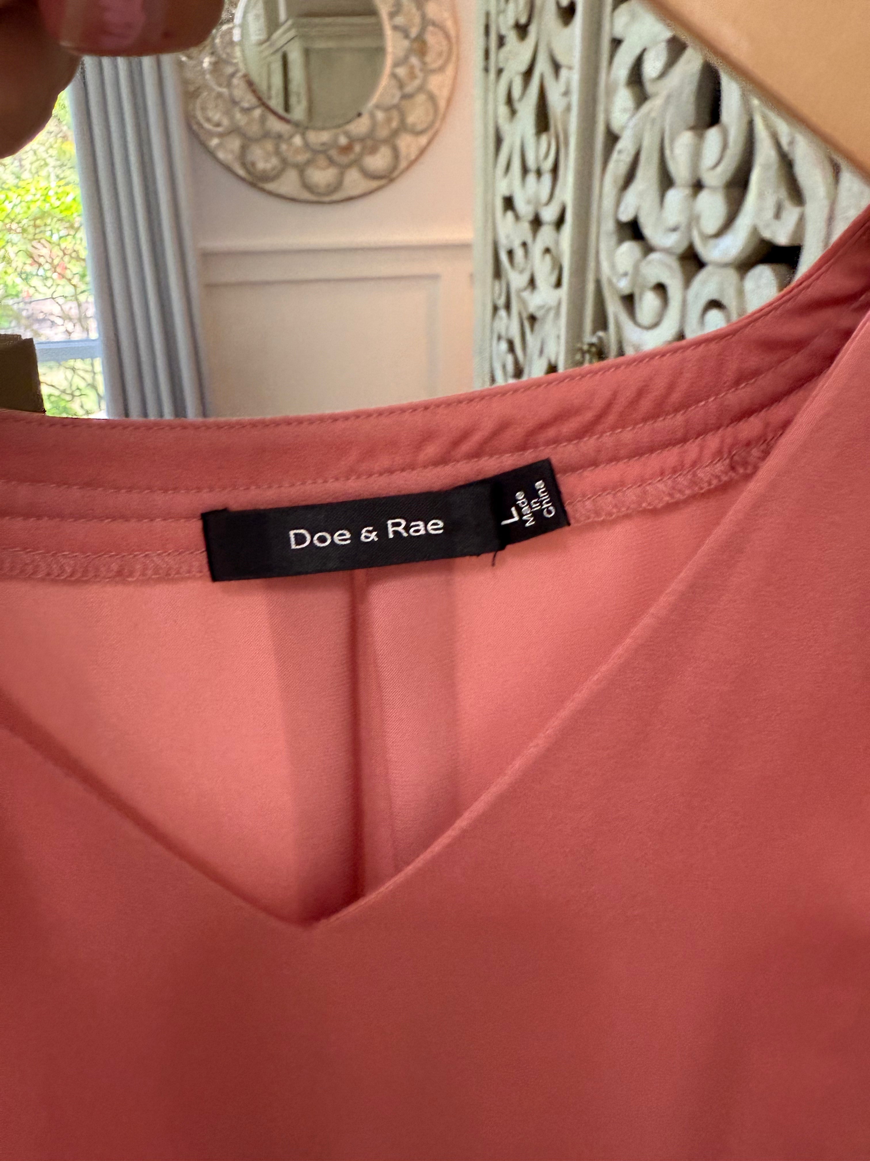 Light Coral Blouse Size L (RESTYLE)