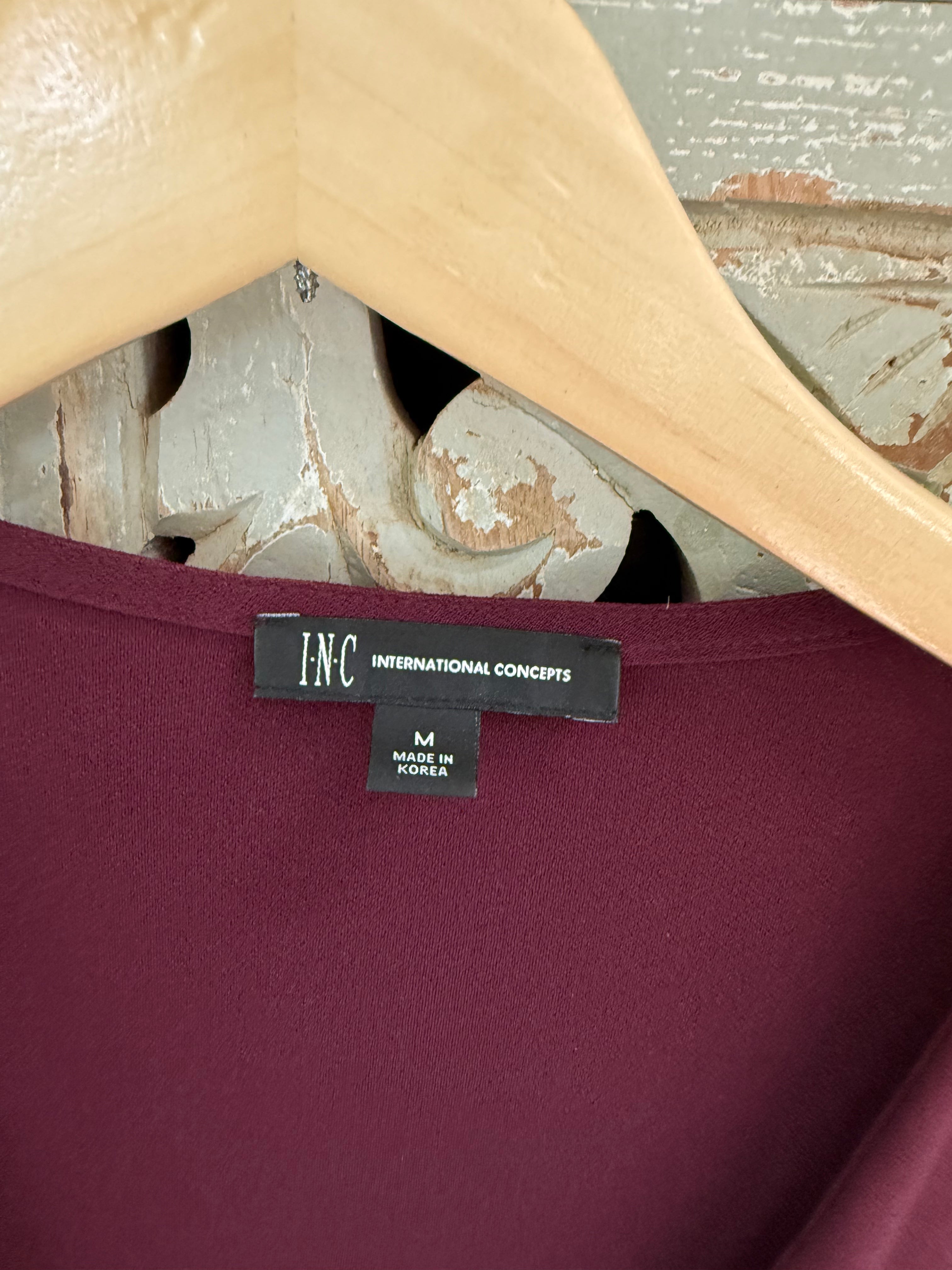 Maroon Blouse Size M (RESTYLE)