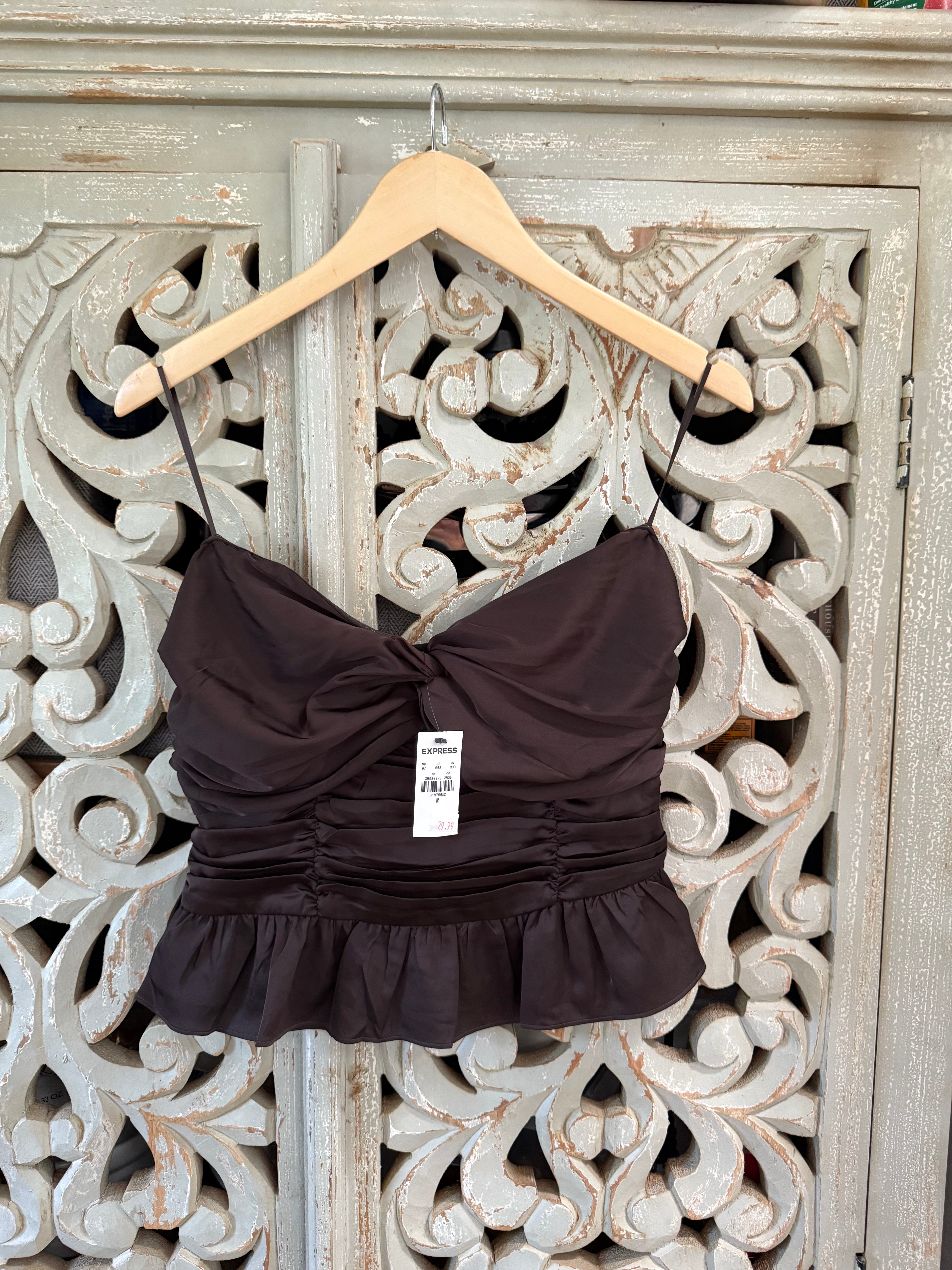 Express Brown Tube Top Size M (RESTYLE)