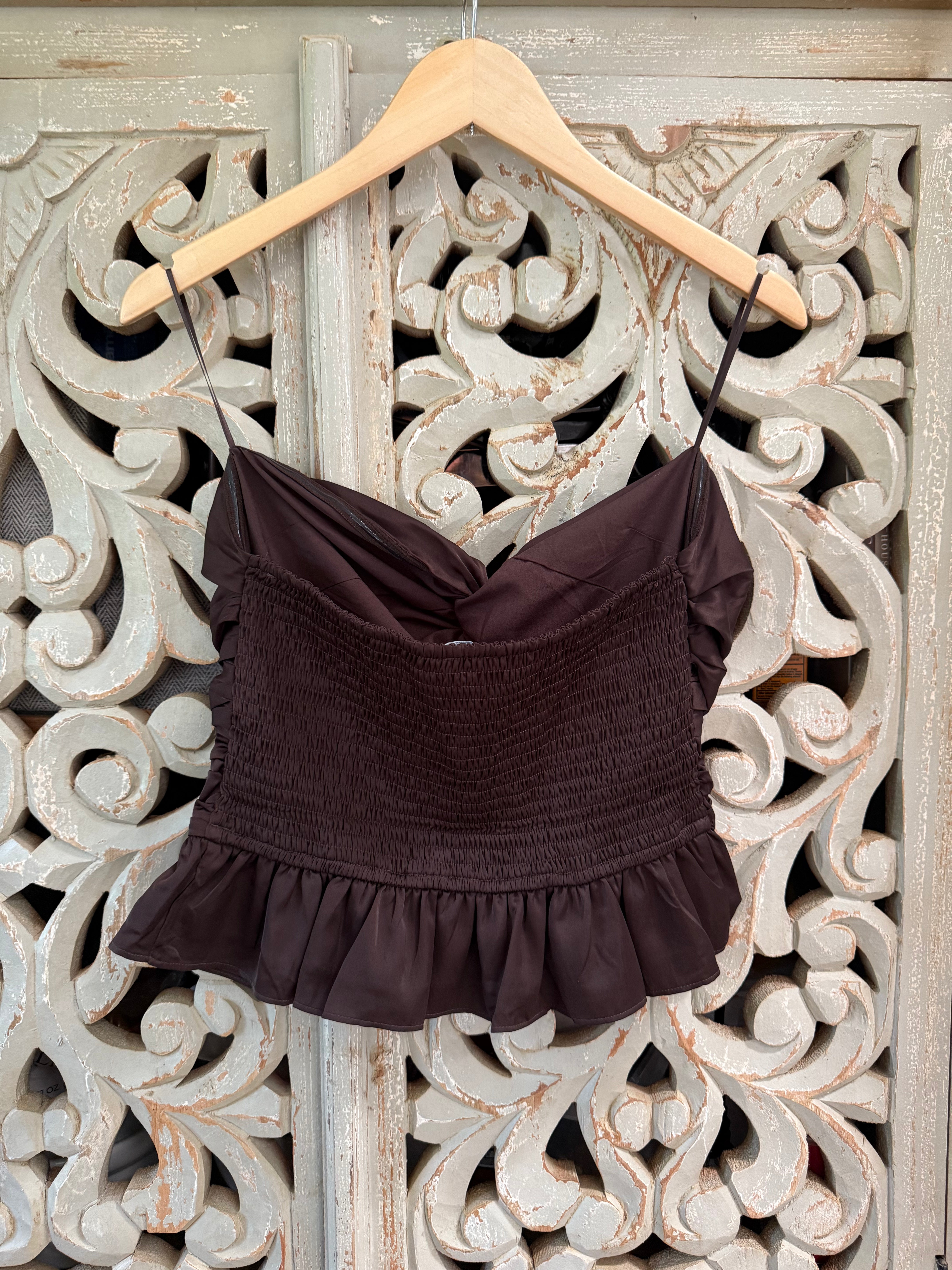 Express Brown Tube Top Size M (RESTYLE)