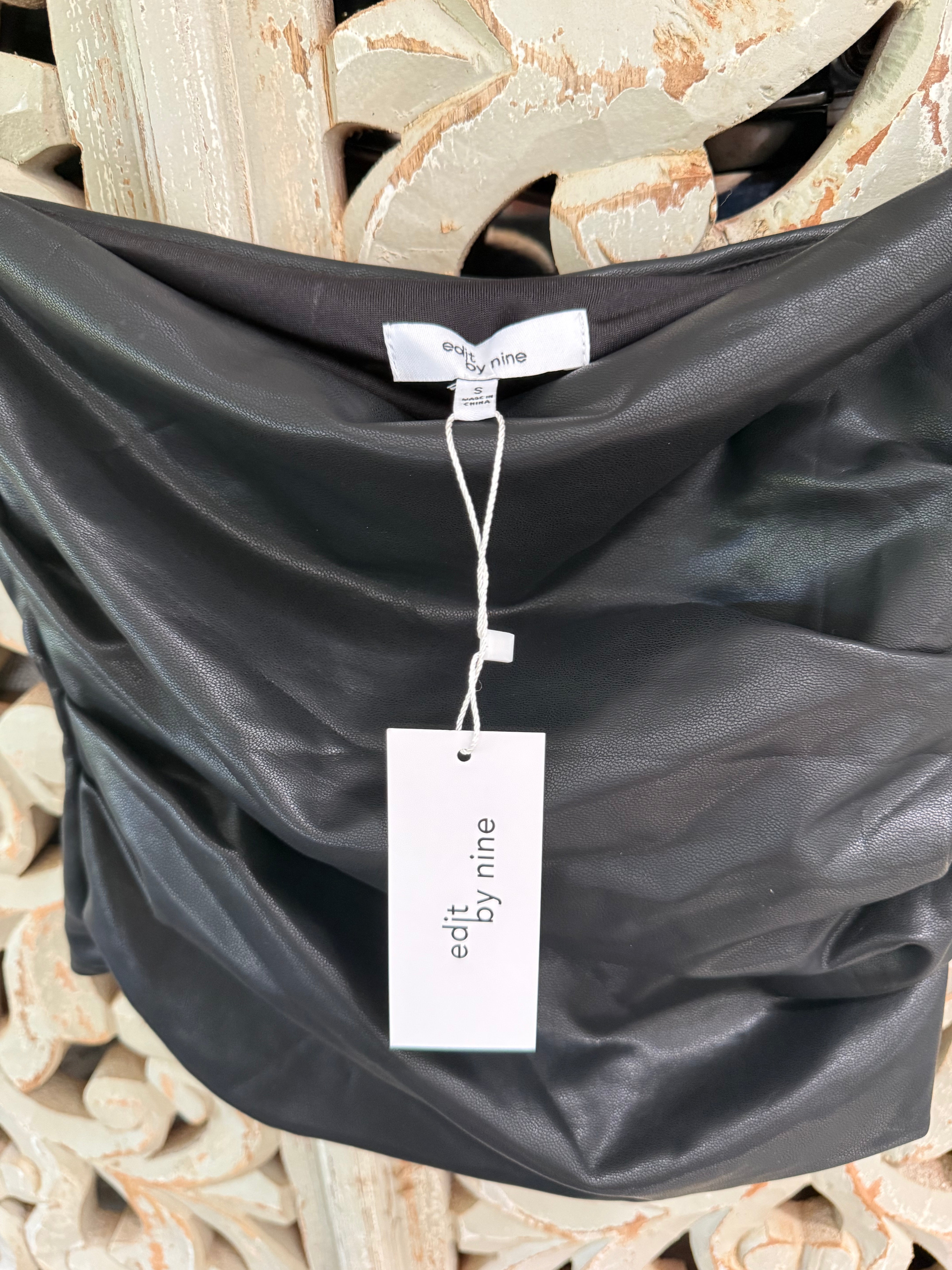 Leather Tube Top Size S (RESTYLE)