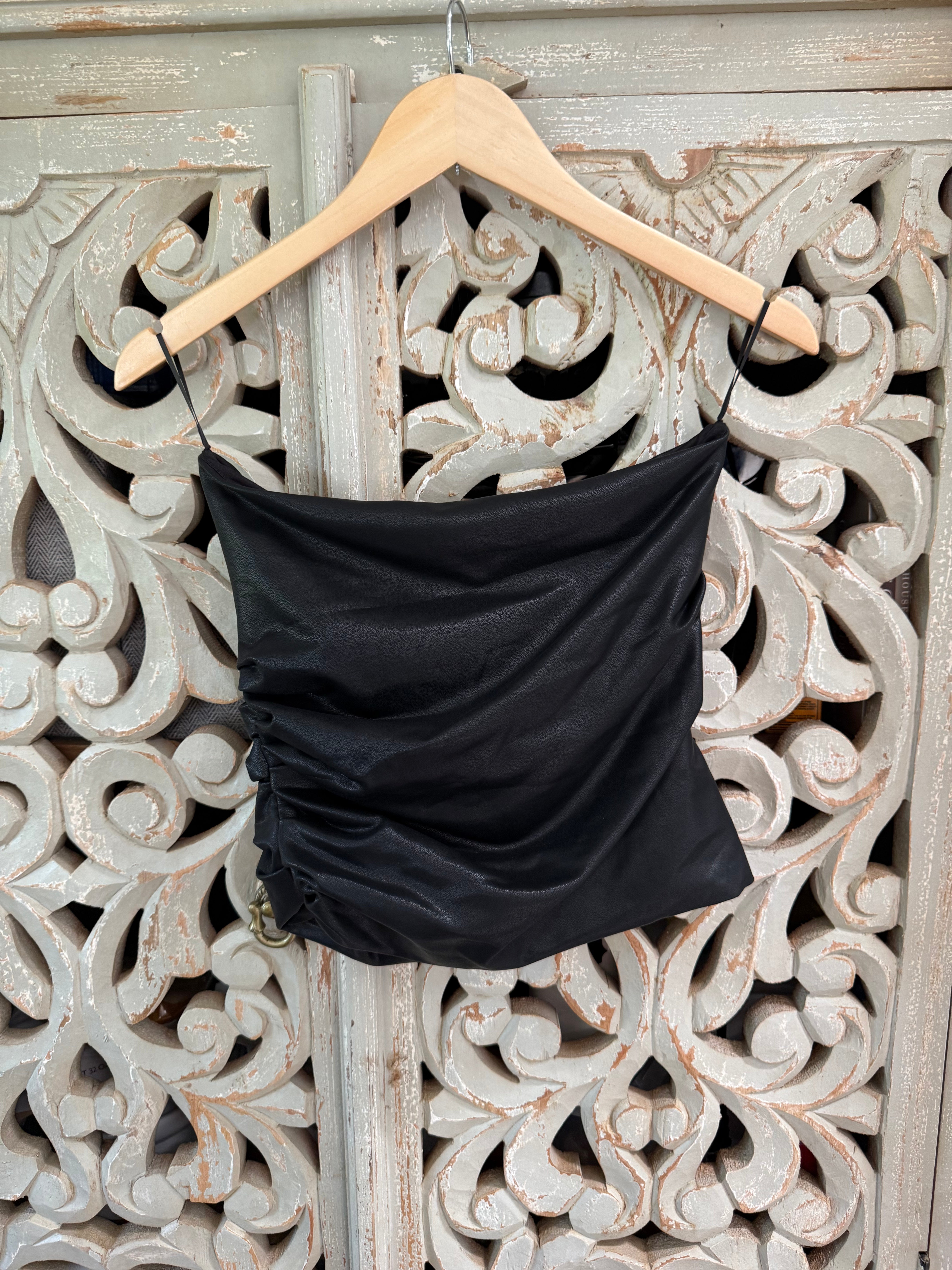 Leather Tube Top Size S (RESTYLE)