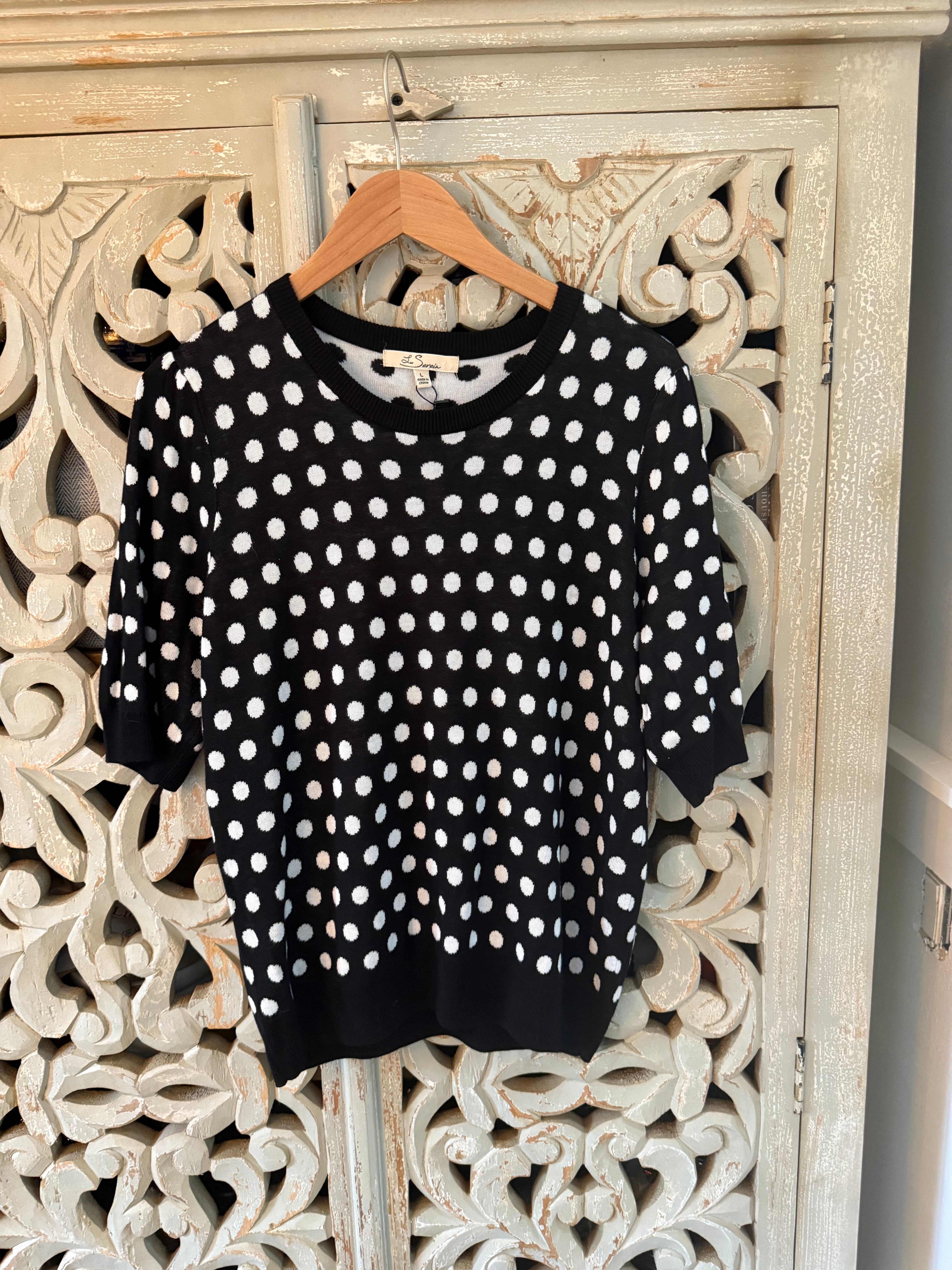 NWT Polka Dot Sweater Size L (RESTYLE)