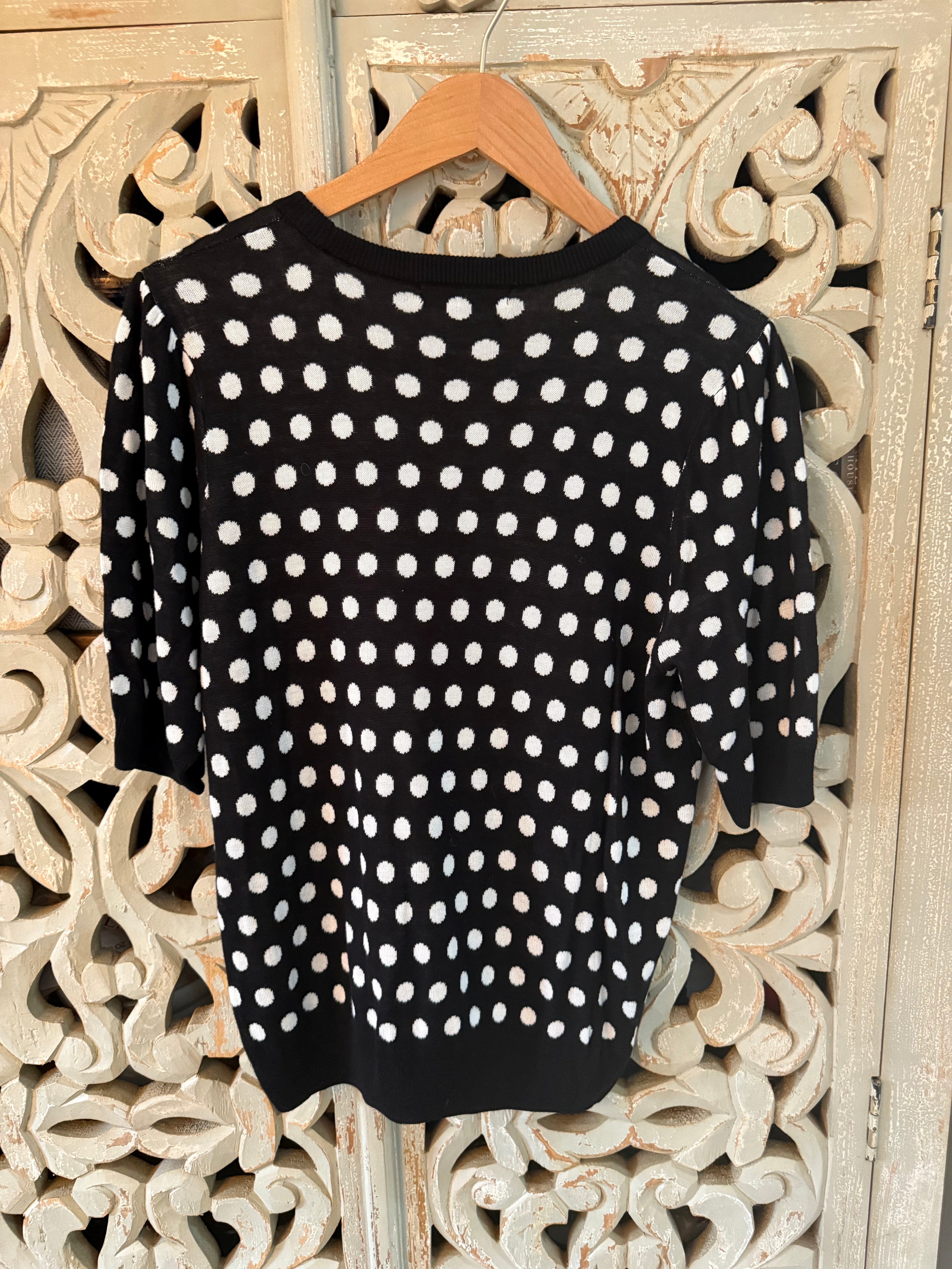NWT Polka Dot Sweater Size L (RESTYLE)