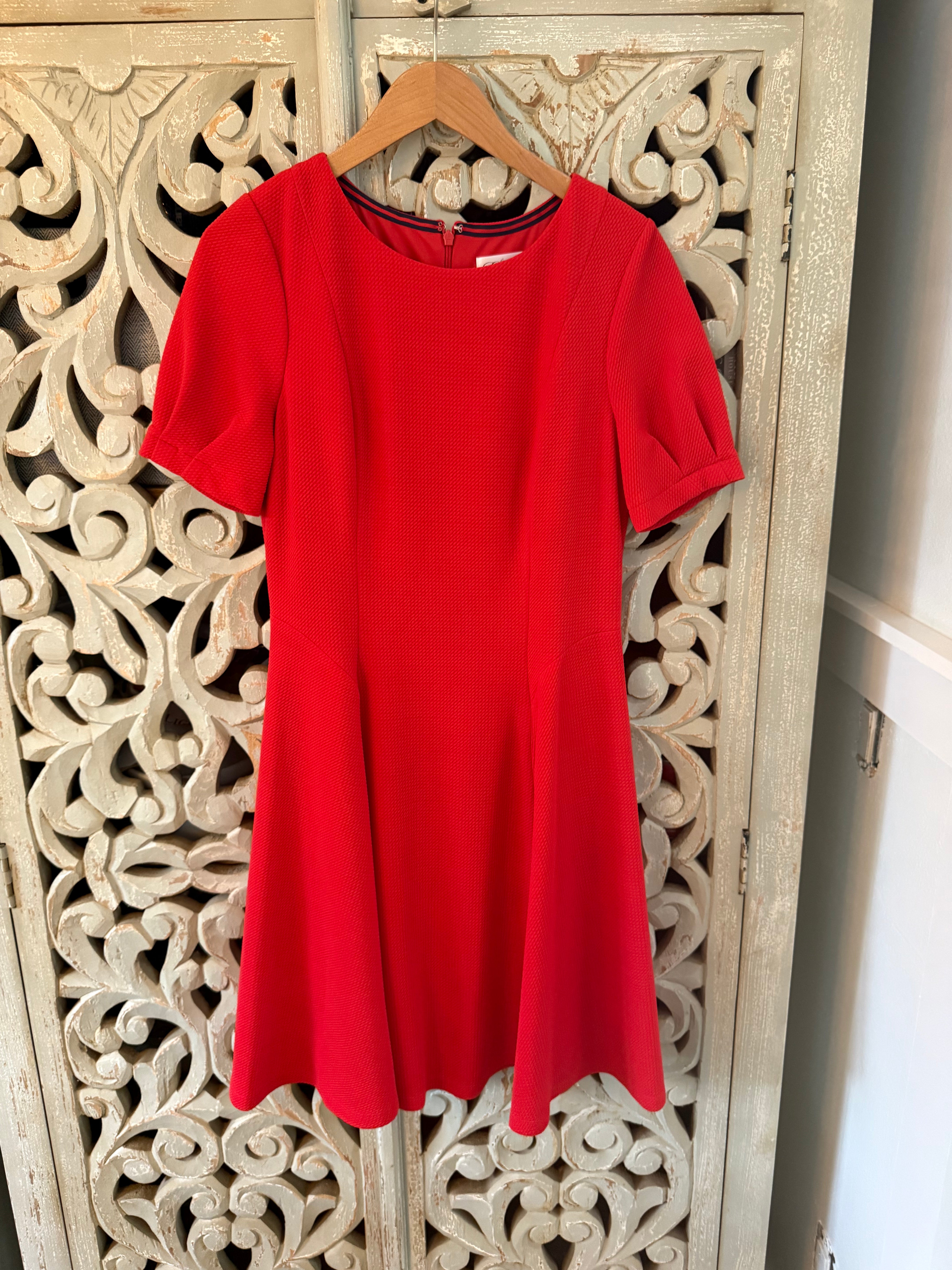 Eliza J Red Dress Size 10 (RESTYLE)