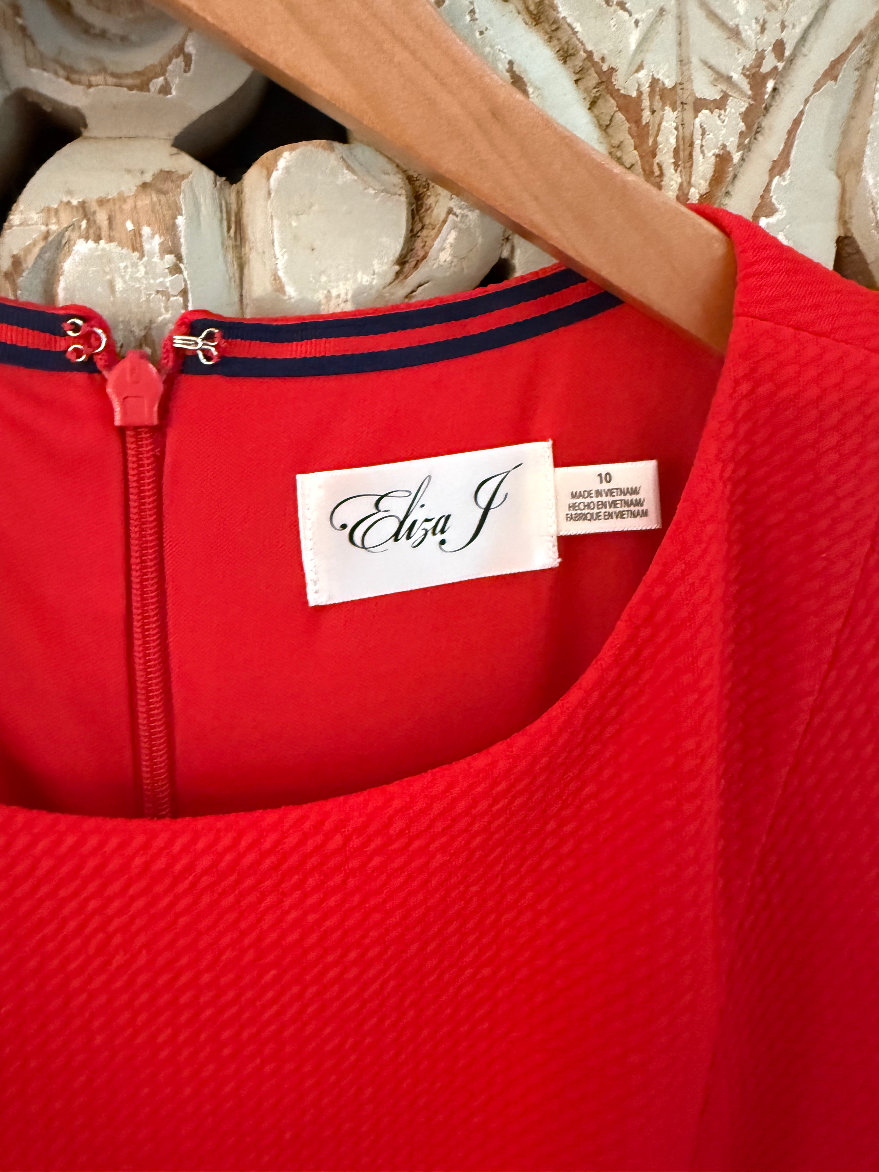 Eliza J Red Dress Size 10 (RESTYLE)