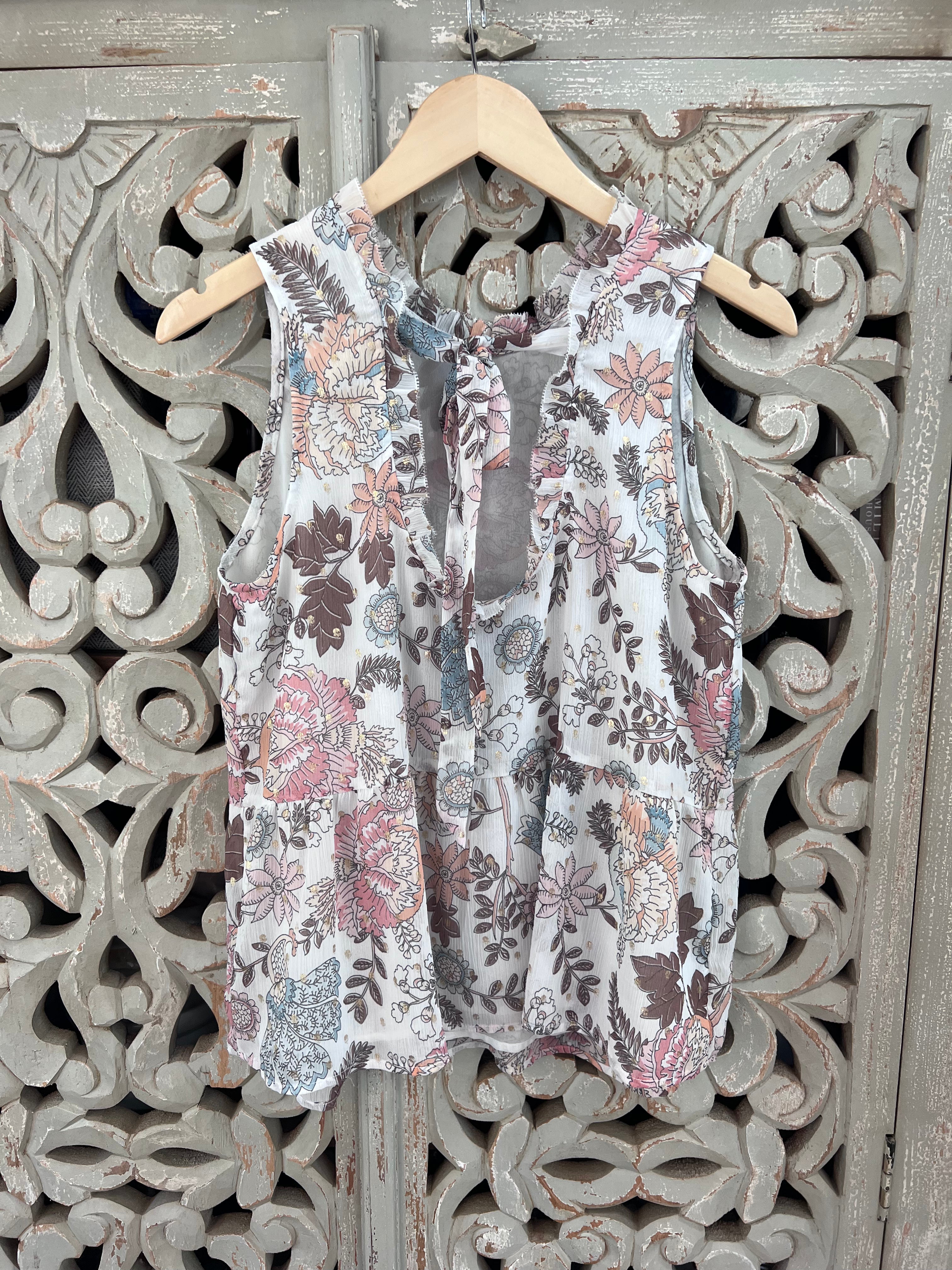 LOFT Paisley Blouse Size S (RESTYLE)