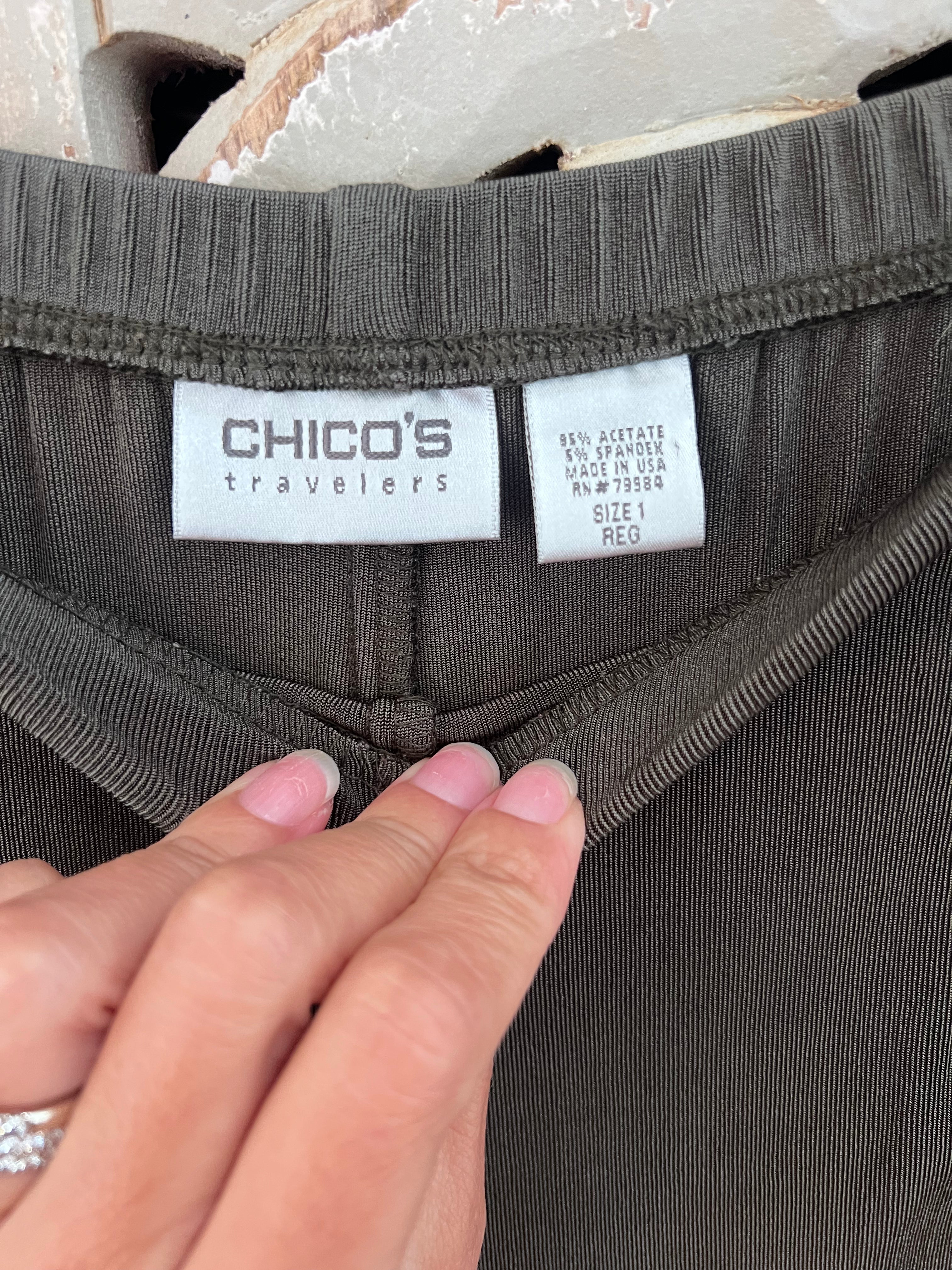 Olive Slinky Pants Size 1 (RESTYLE)