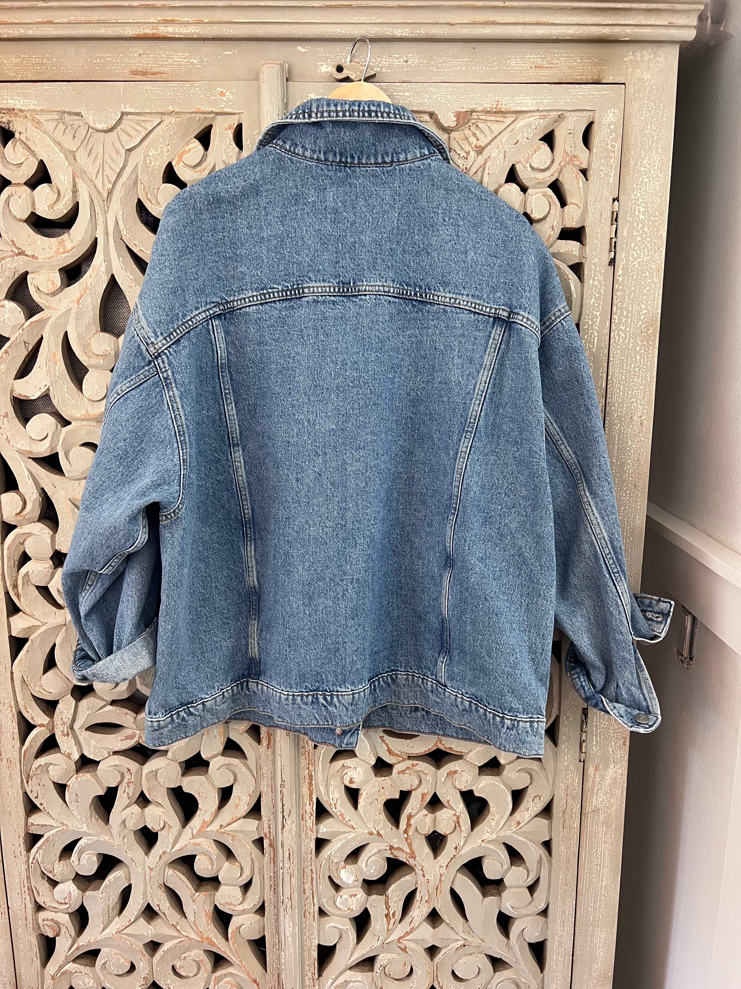 Anthropologie PILCRO Denim Jacket Size XL (RESTYLE)