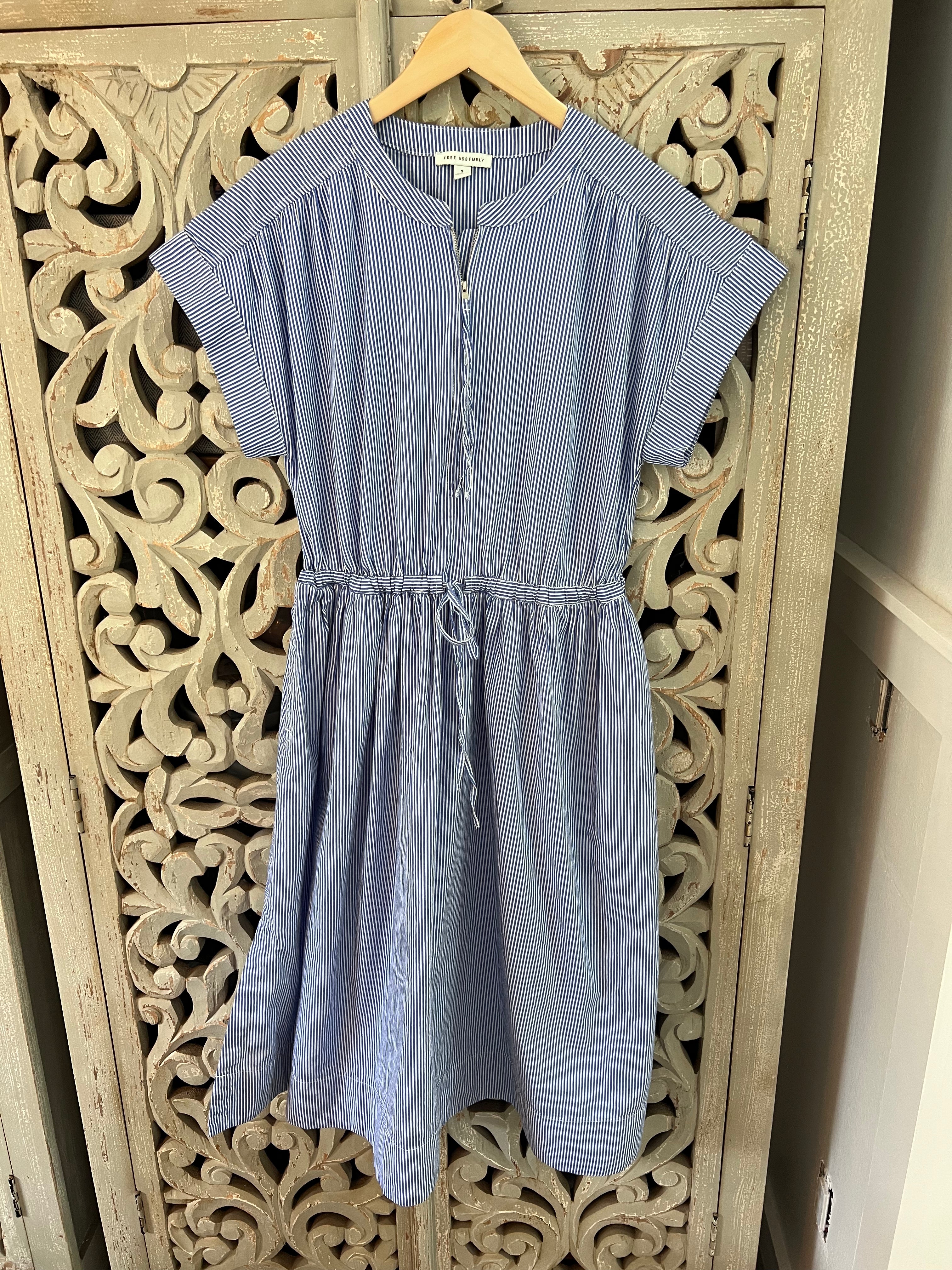 Blue + White Dress Size S (RESTYLE)