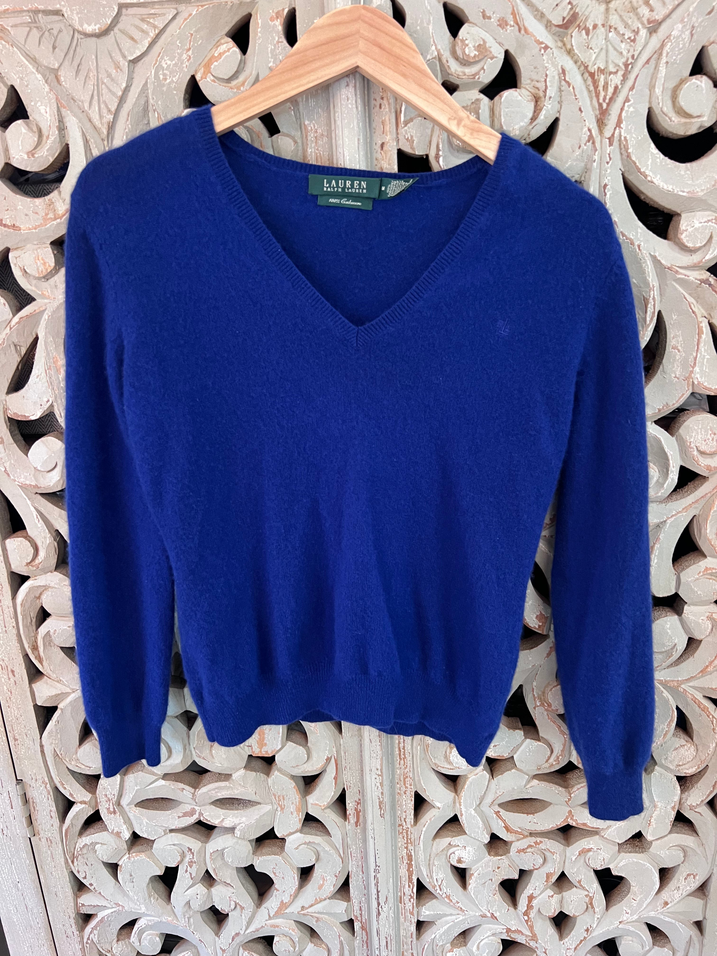 RL Navy 100% Cashmere Sweater M (RESTYLE)