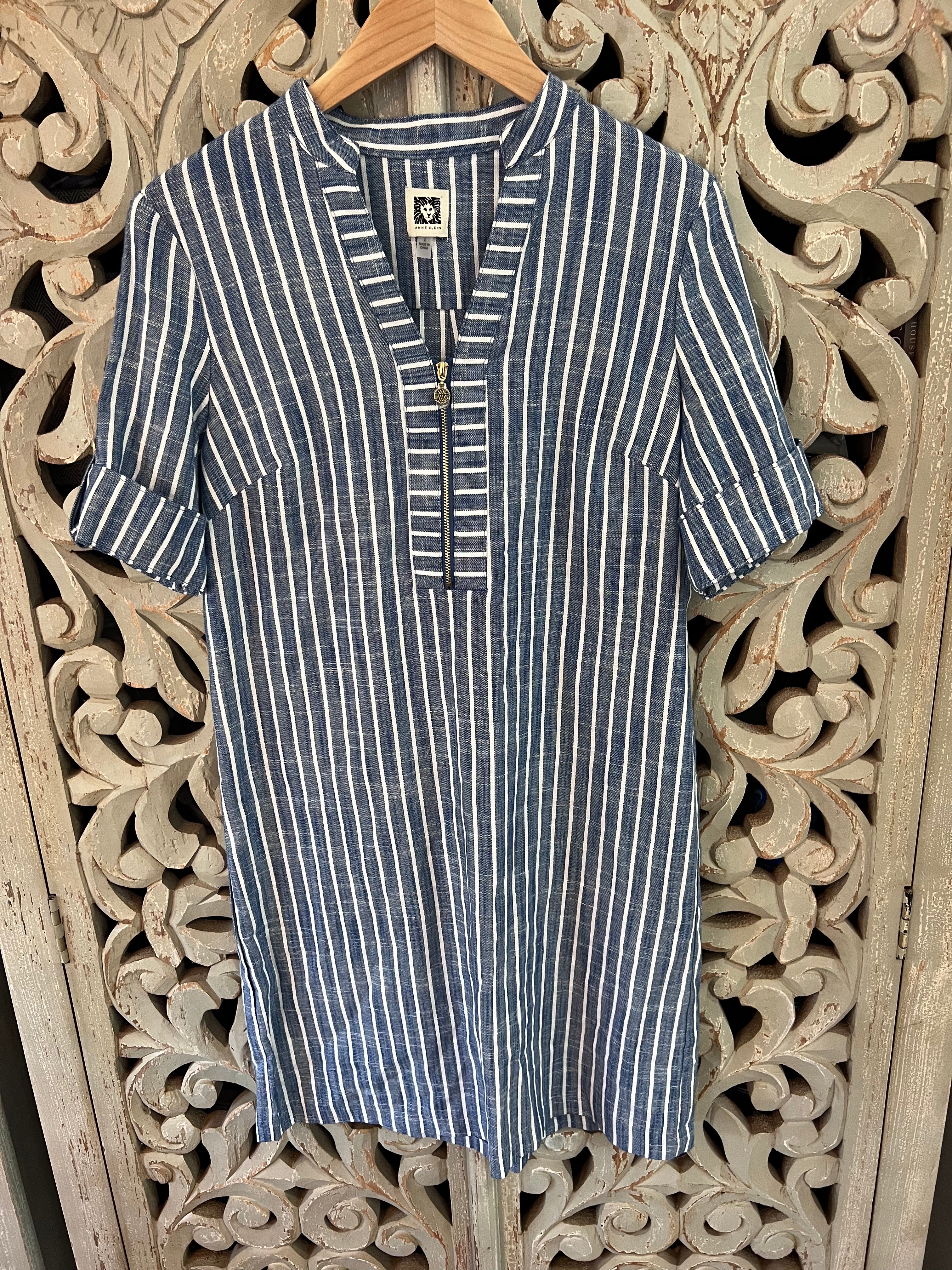 ANNE KLEIN Nautical Dress Size 4 (RESTYLE)